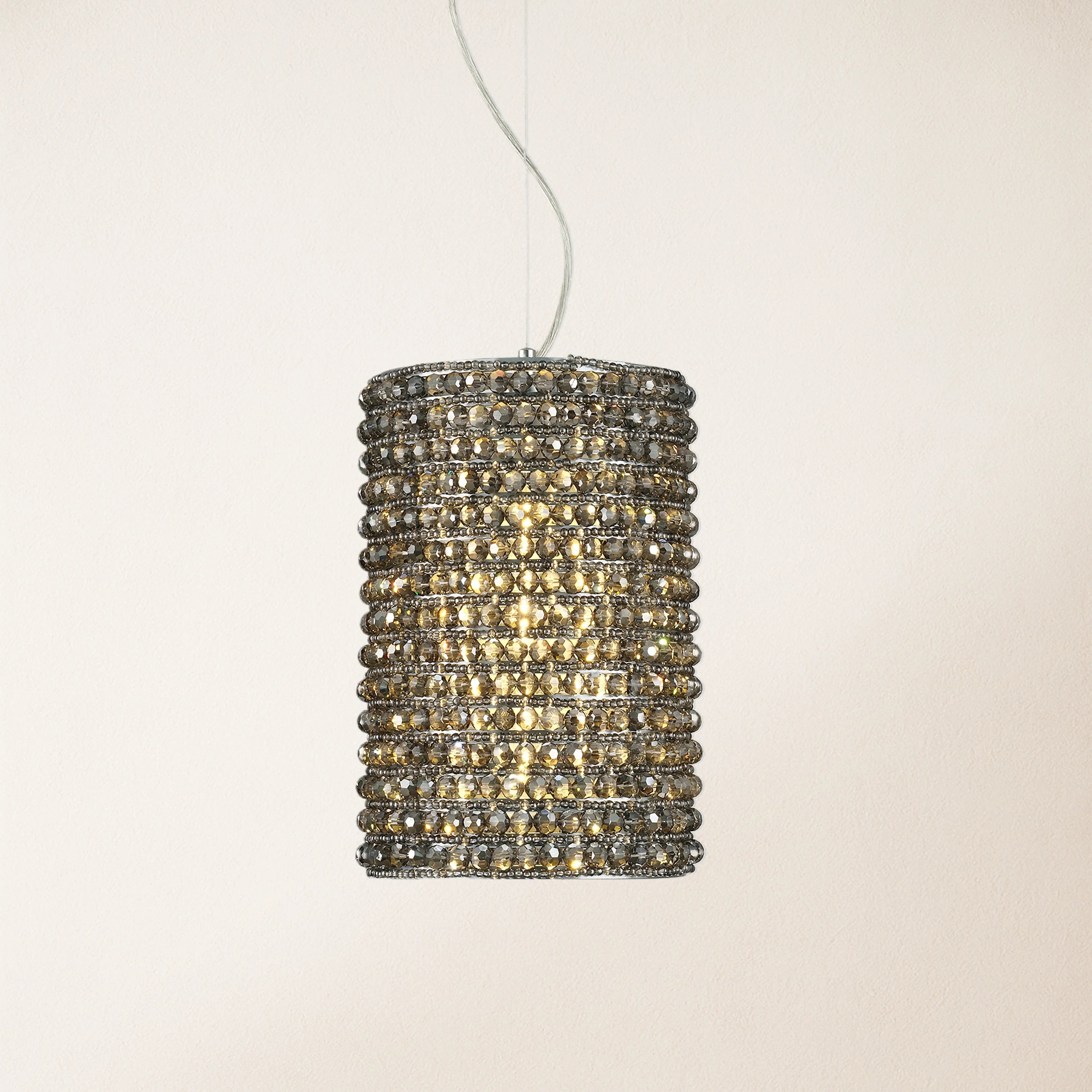 Stellar Beads Pendant Lights Smoke Clear 12"