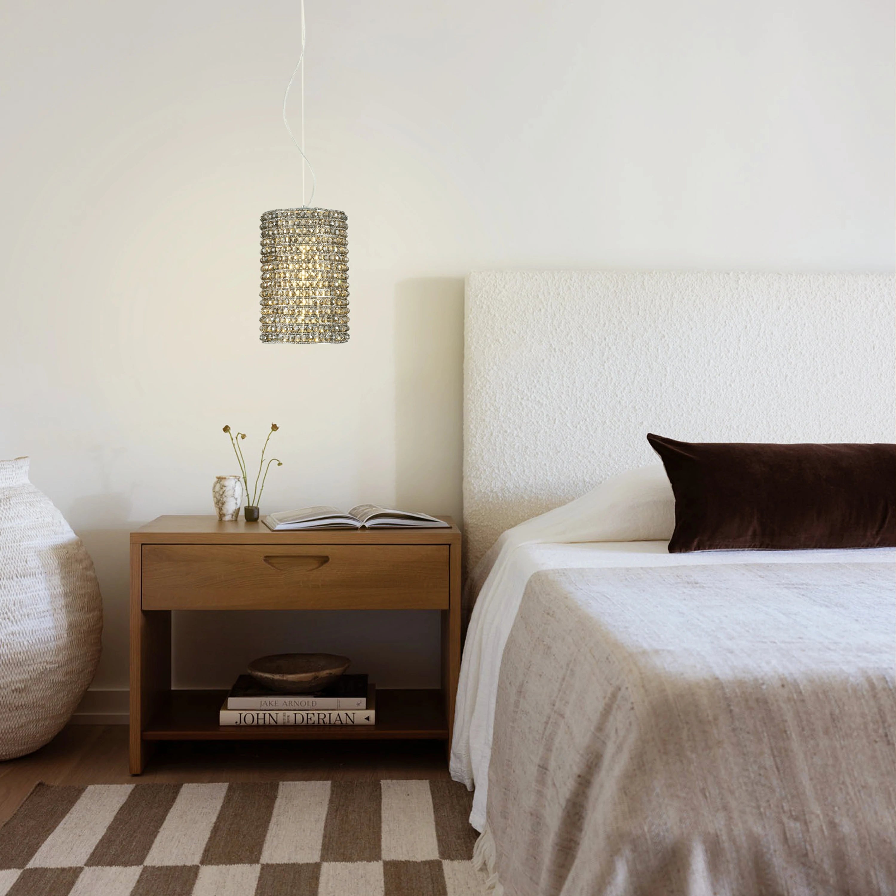 Stellar Beads Pendant Lights Smoke Clear 12"