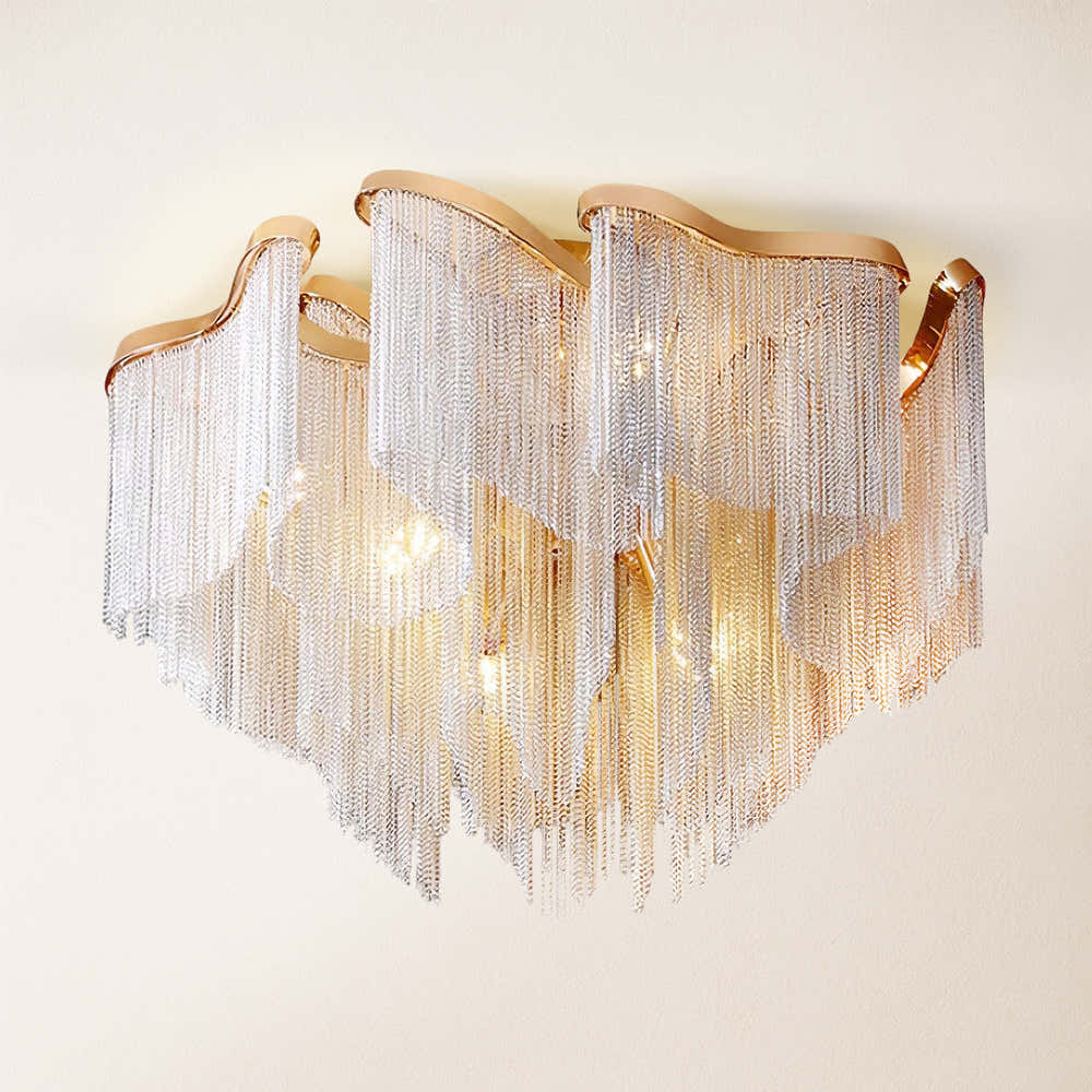 Teresa Cadena Chain Tassel Flush Mount 80cm W