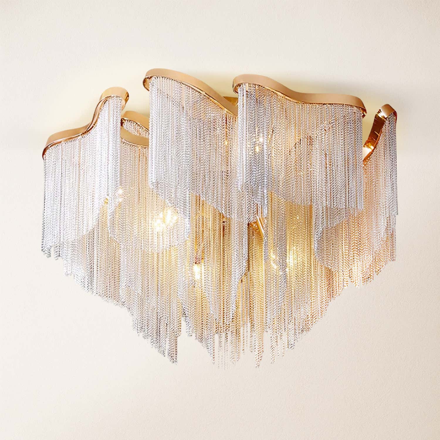 Teresa Cadena Chain Tassel Flush Mount 60cm W