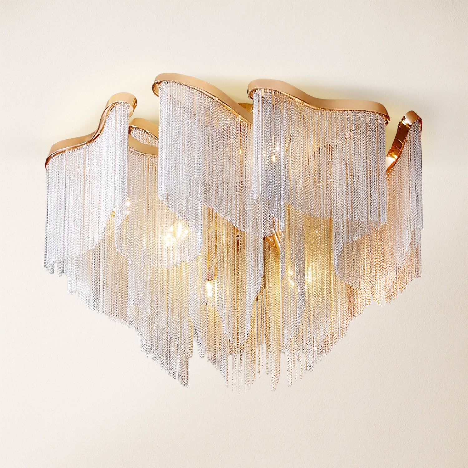 Teresa Cadena Chain Tassel Flush Mount 80cm W