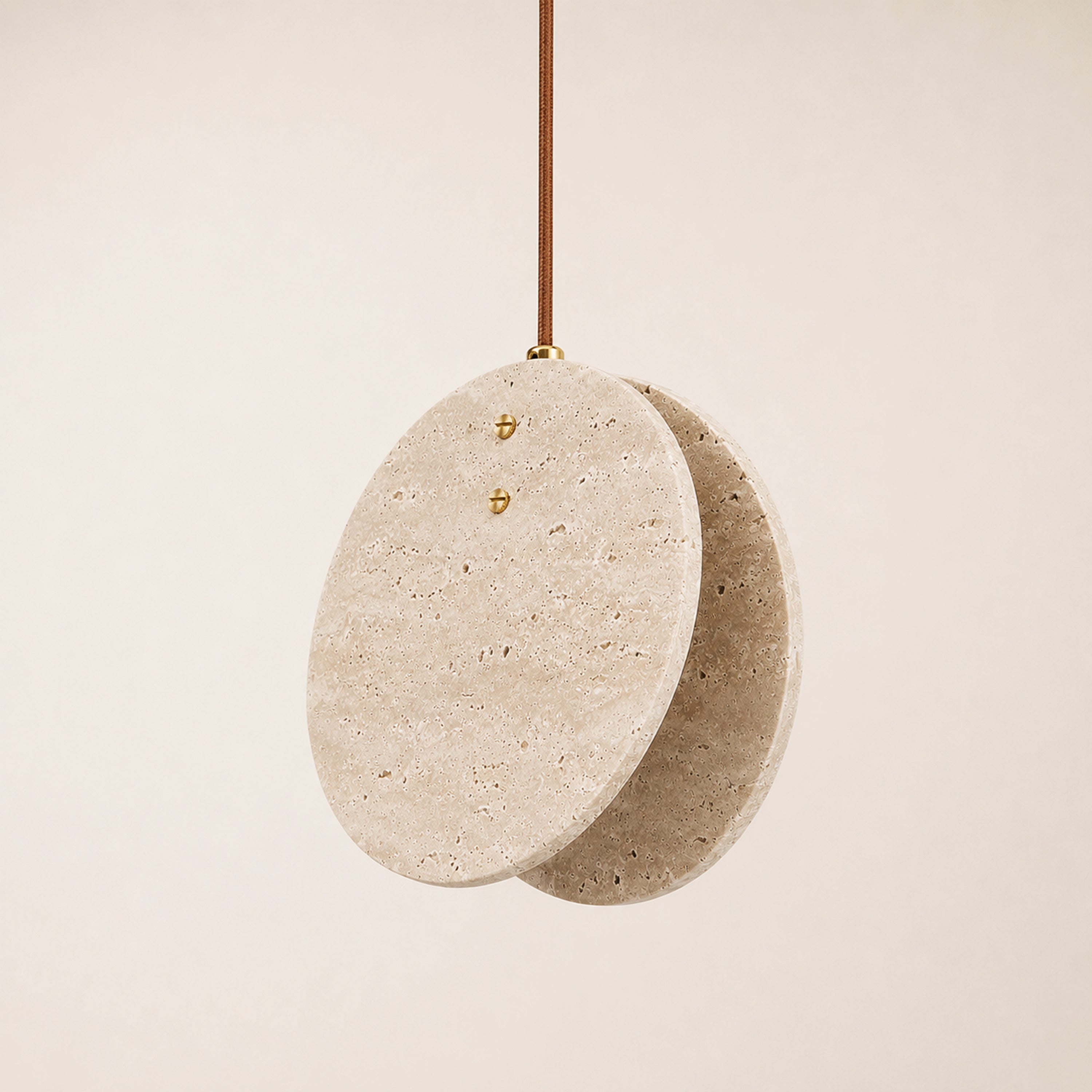 Xaloria Travertine Disc Pendant Light