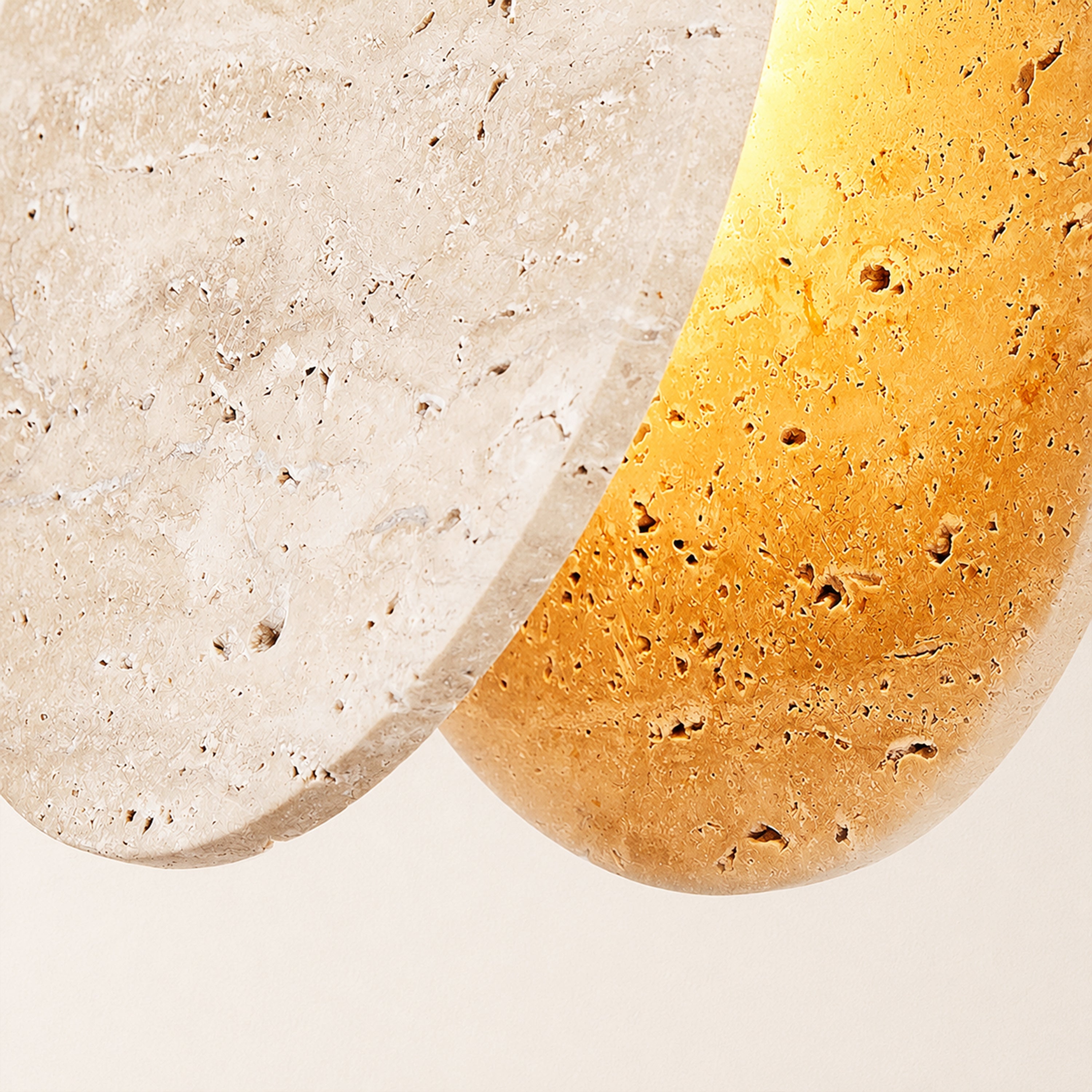 Xaloria Travertine Disc Pendant Light