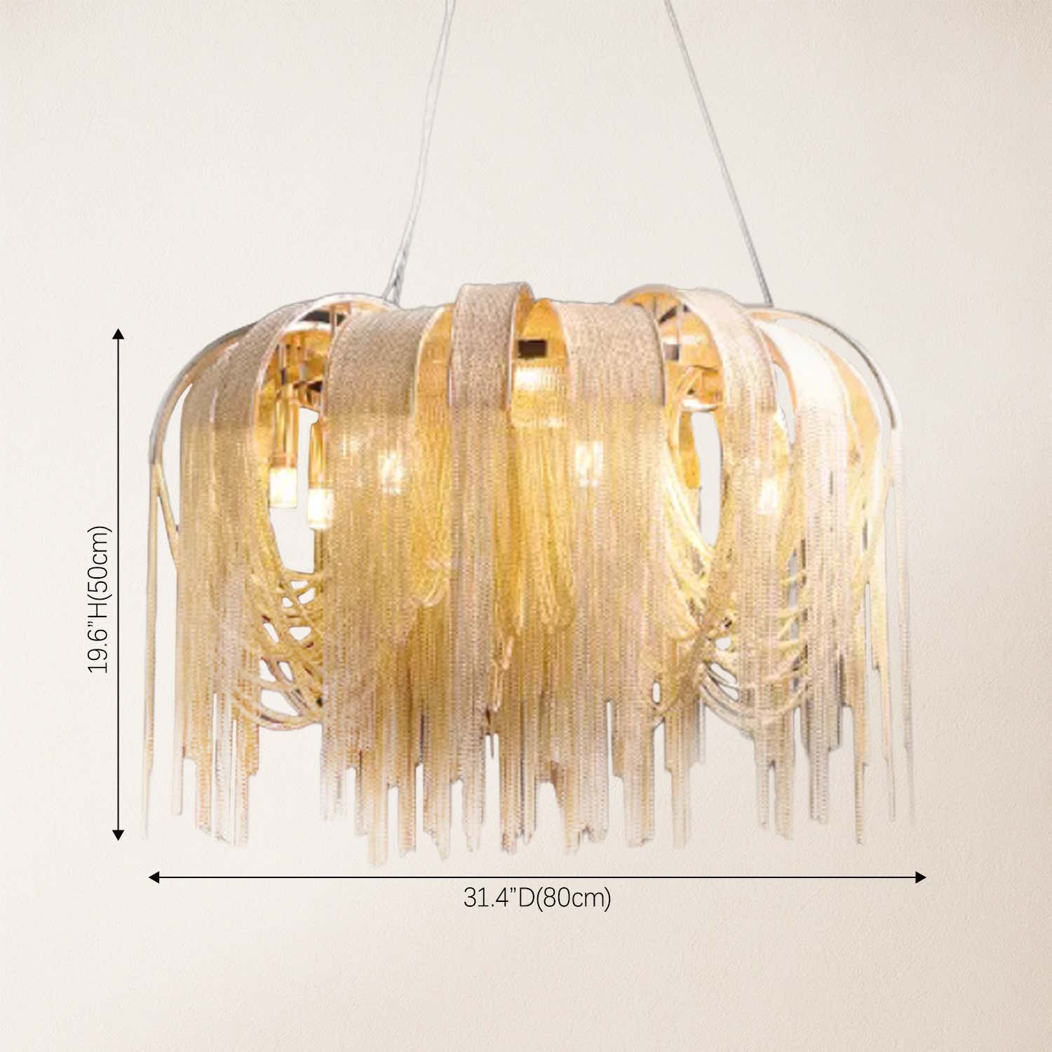 Teresa Cadena Chain Tassel Modern Chandelier 80cm D