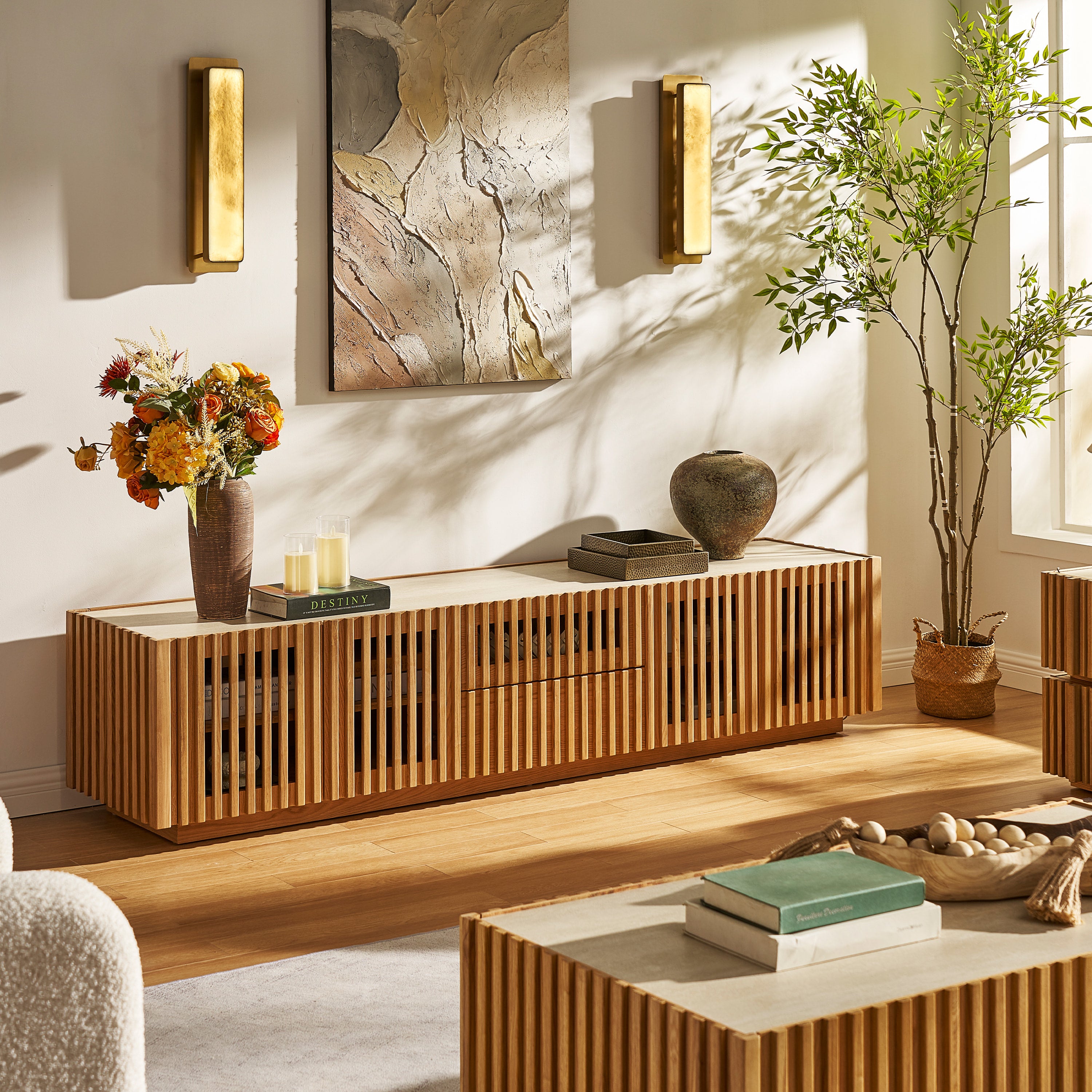 Isla Oak Rectangle Coffee Table 47"