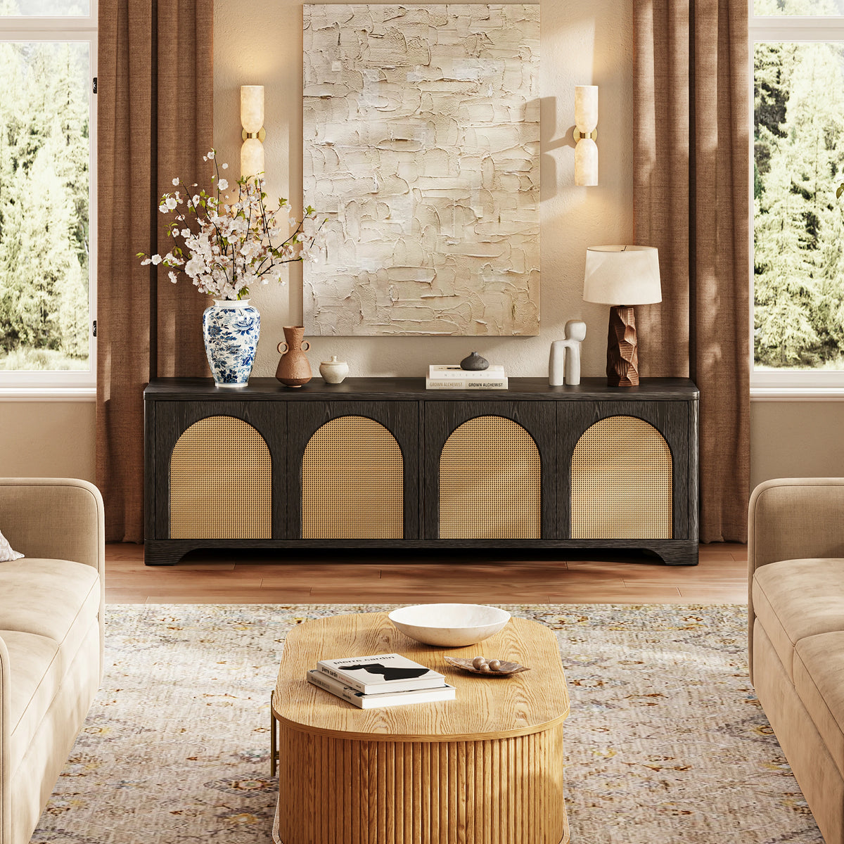 Cory OAK Media Console 80"