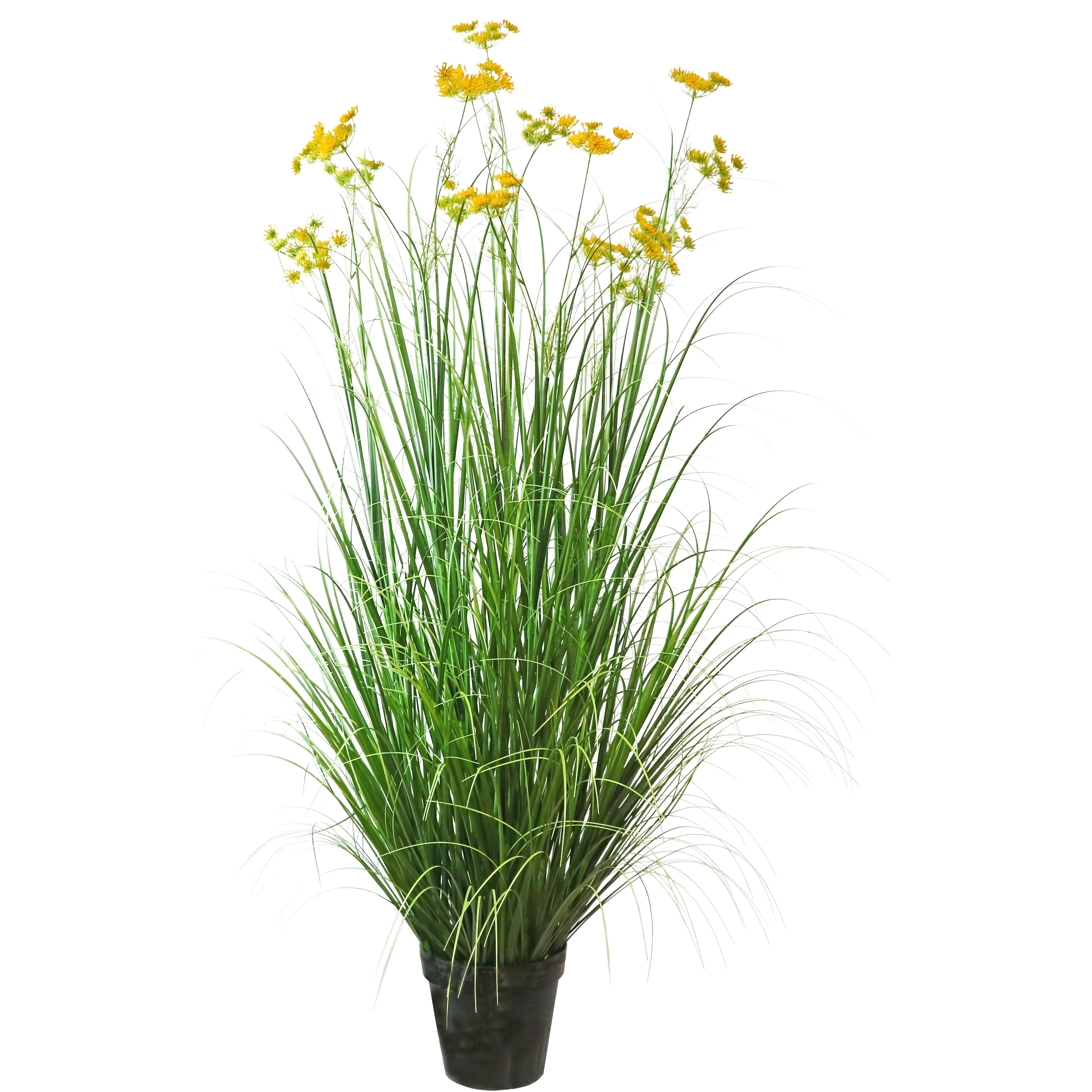 Artificial 18-Head Carrot Flower with Curved Onion Grass Bonsai 170cm H