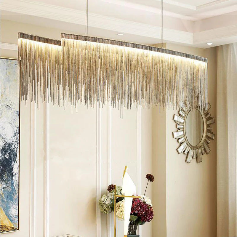 Teresa Cadena Metal Tassel Dining Room Light 120 cm W