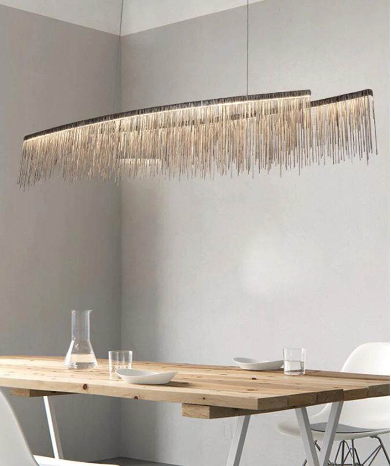 Teresa Cadena Metal Tassel Dining Room Light 120 cm W