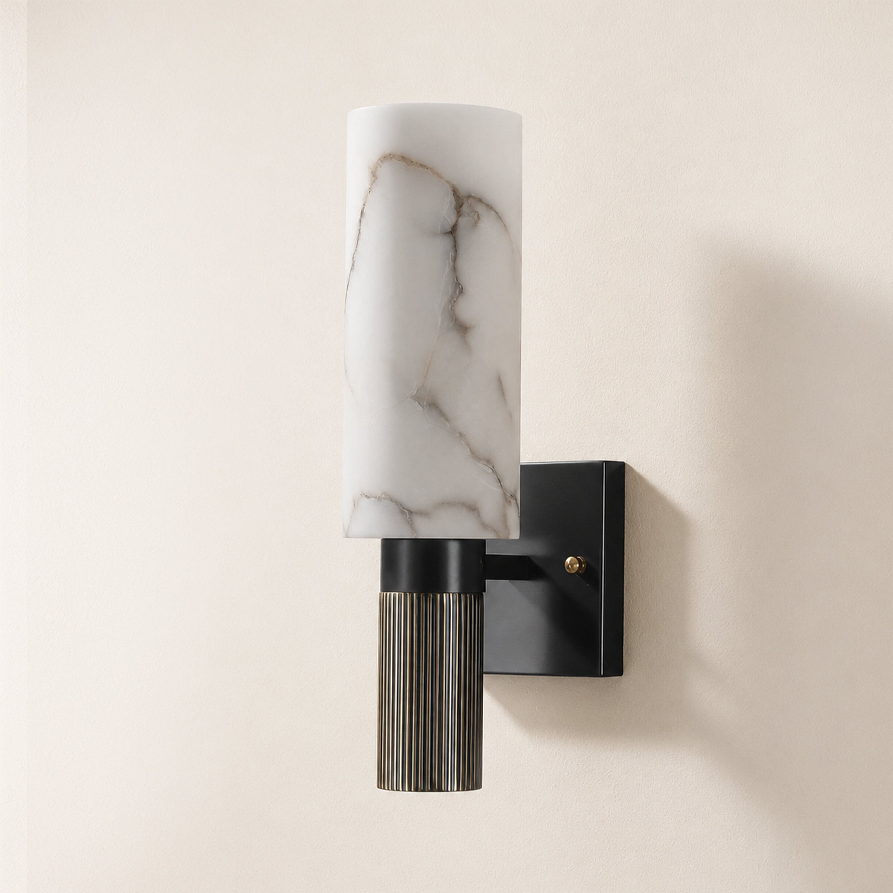 Xelora Alabaster Torch Wall Sconce
