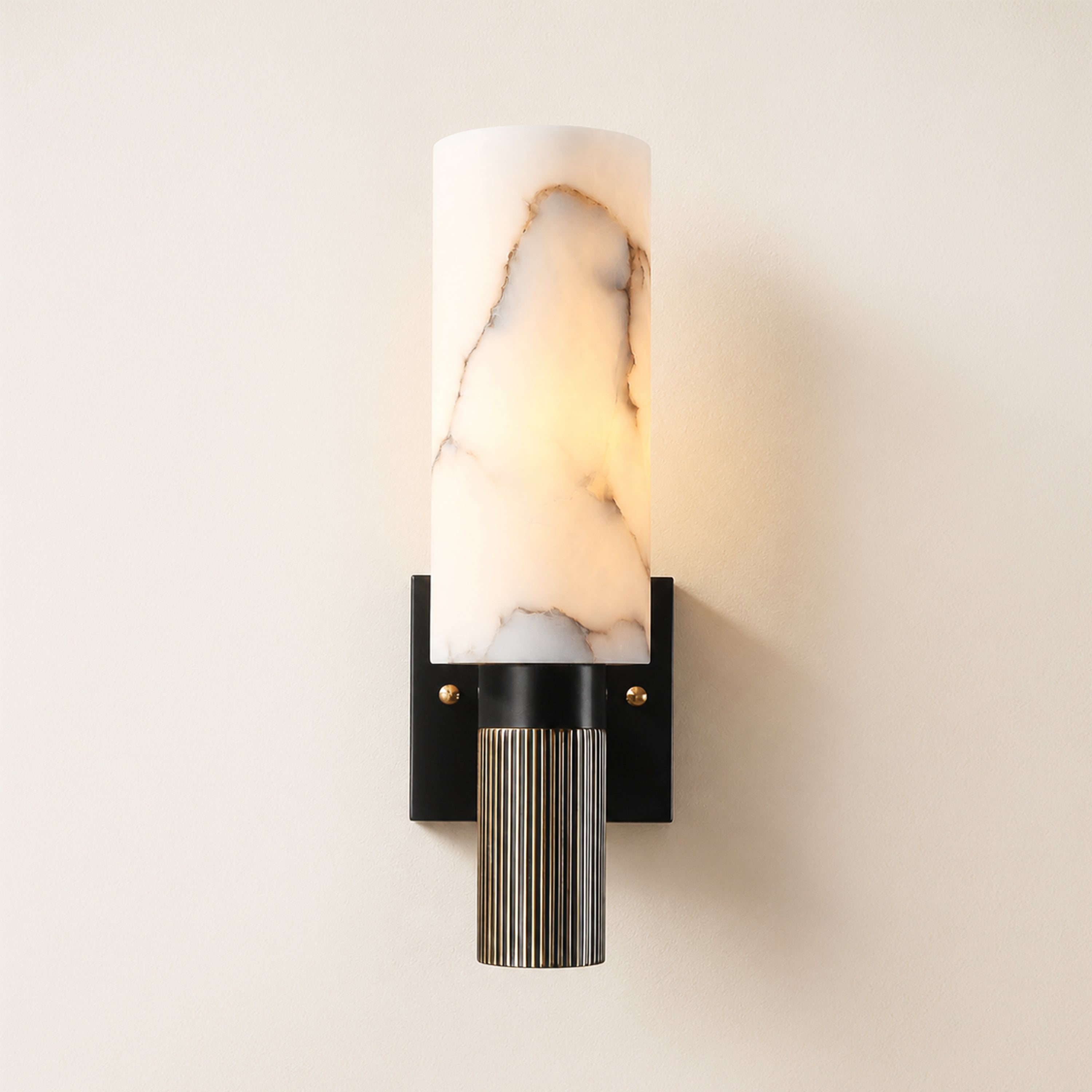 Xelora Alabaster Torch Wall Sconce