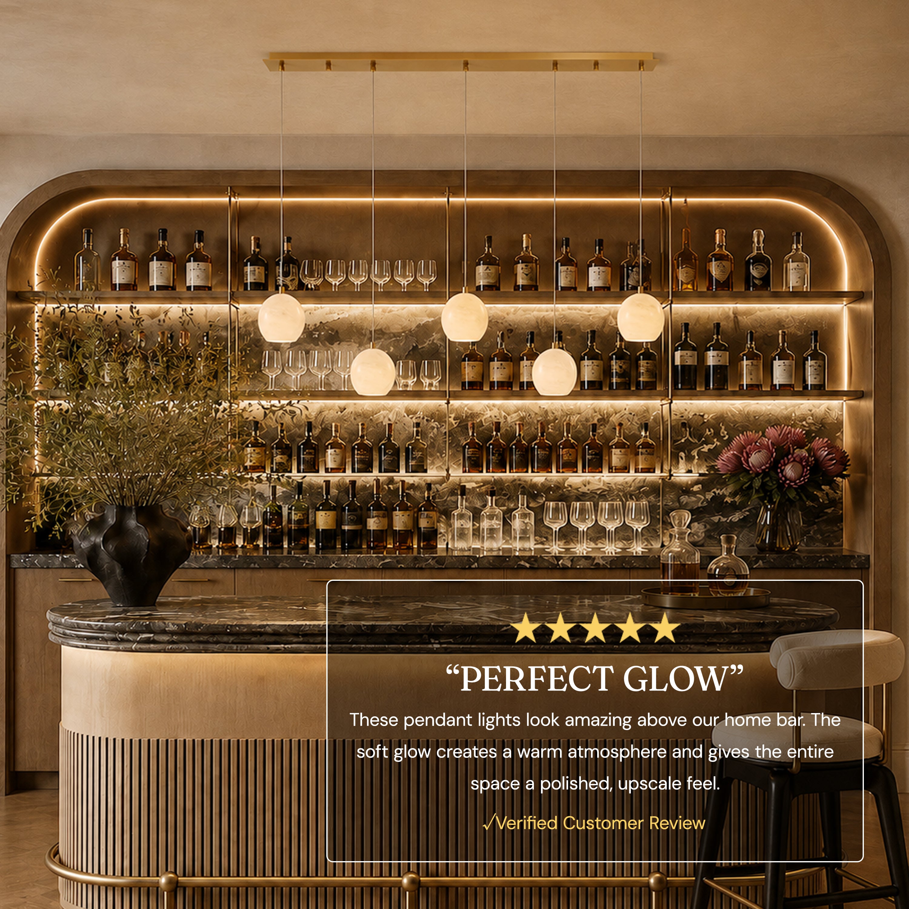 Quorvyn Resin Globe Linear Chandelier