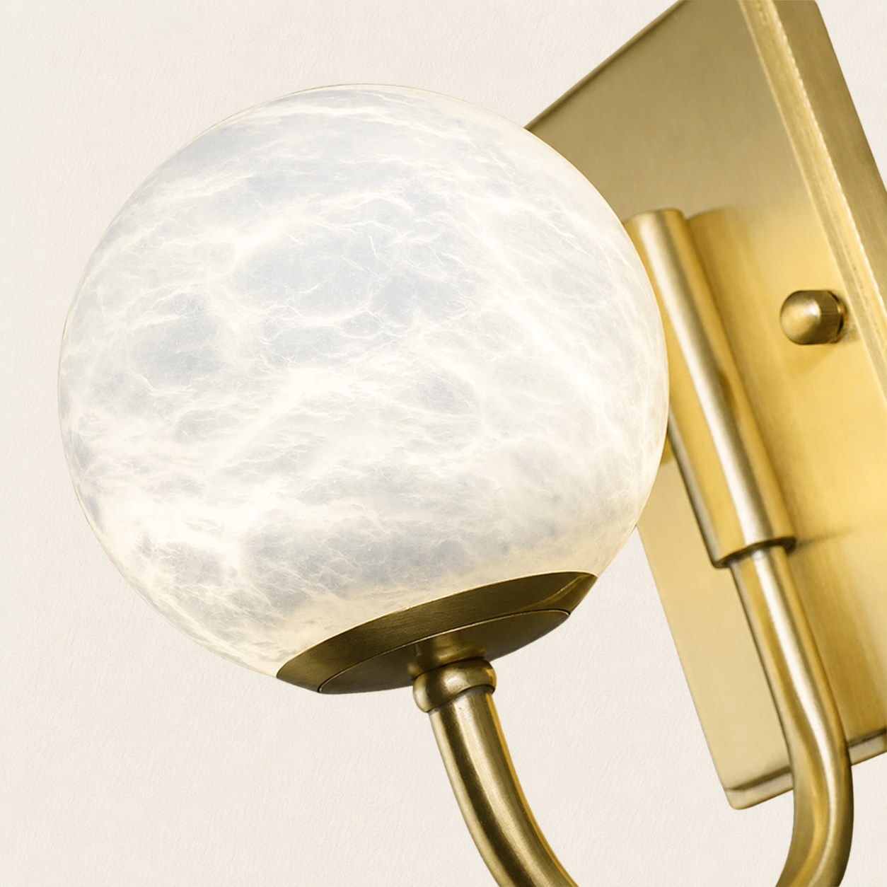 Solara Alabaster Globe Wall Sconce