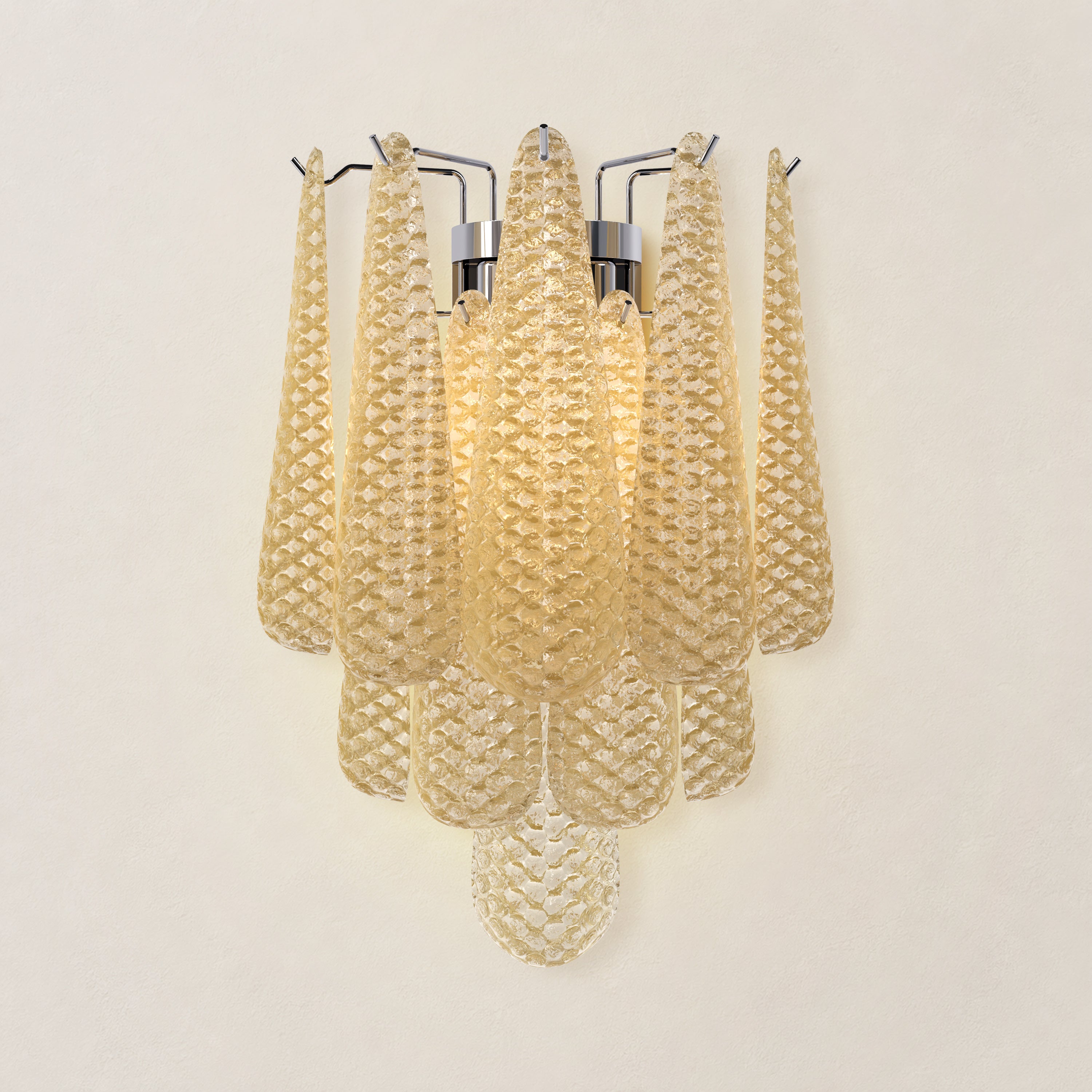 Veloria Glass Petaled Wall Sconce 12"W