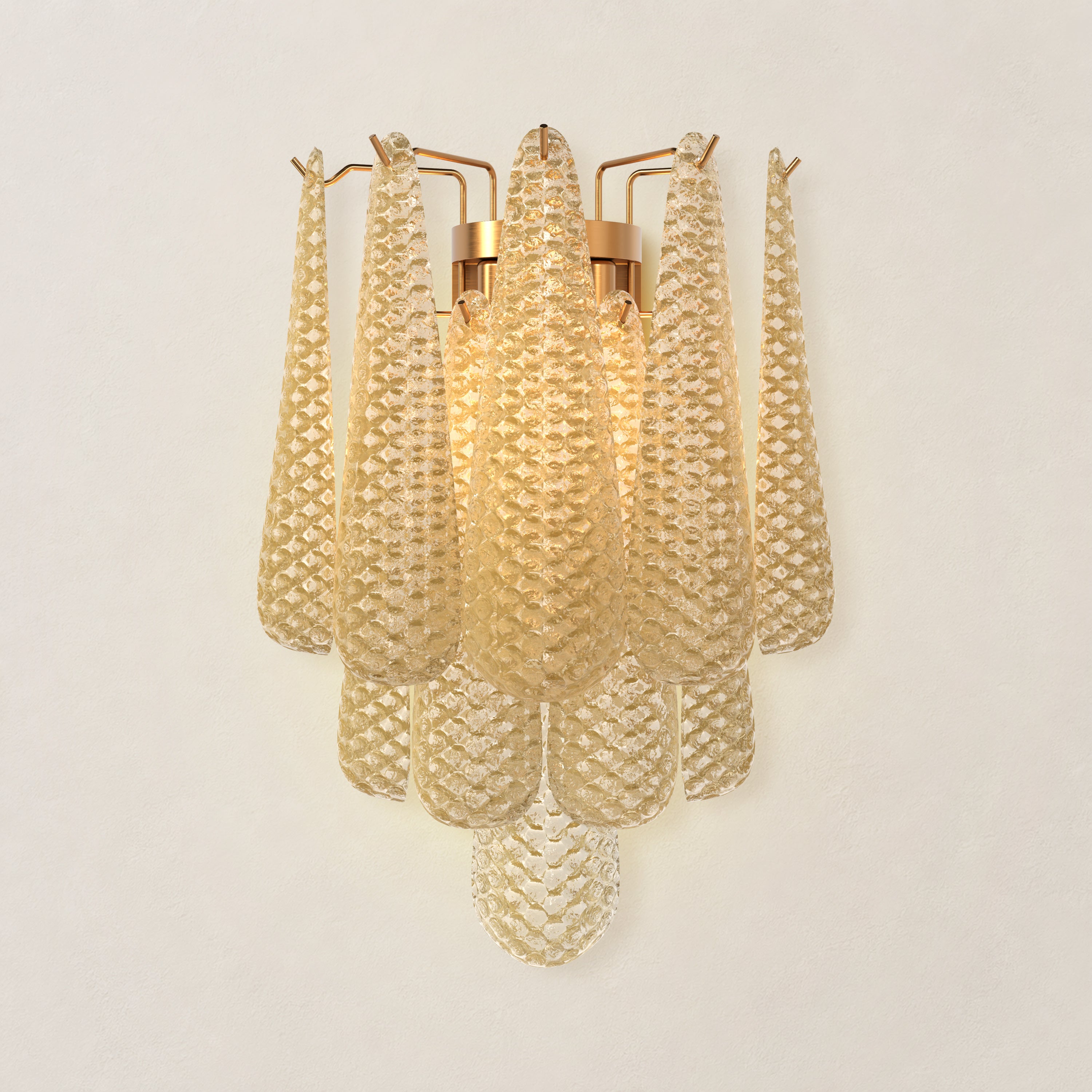 Veloria Glass Petaled Wall Sconce 12"W