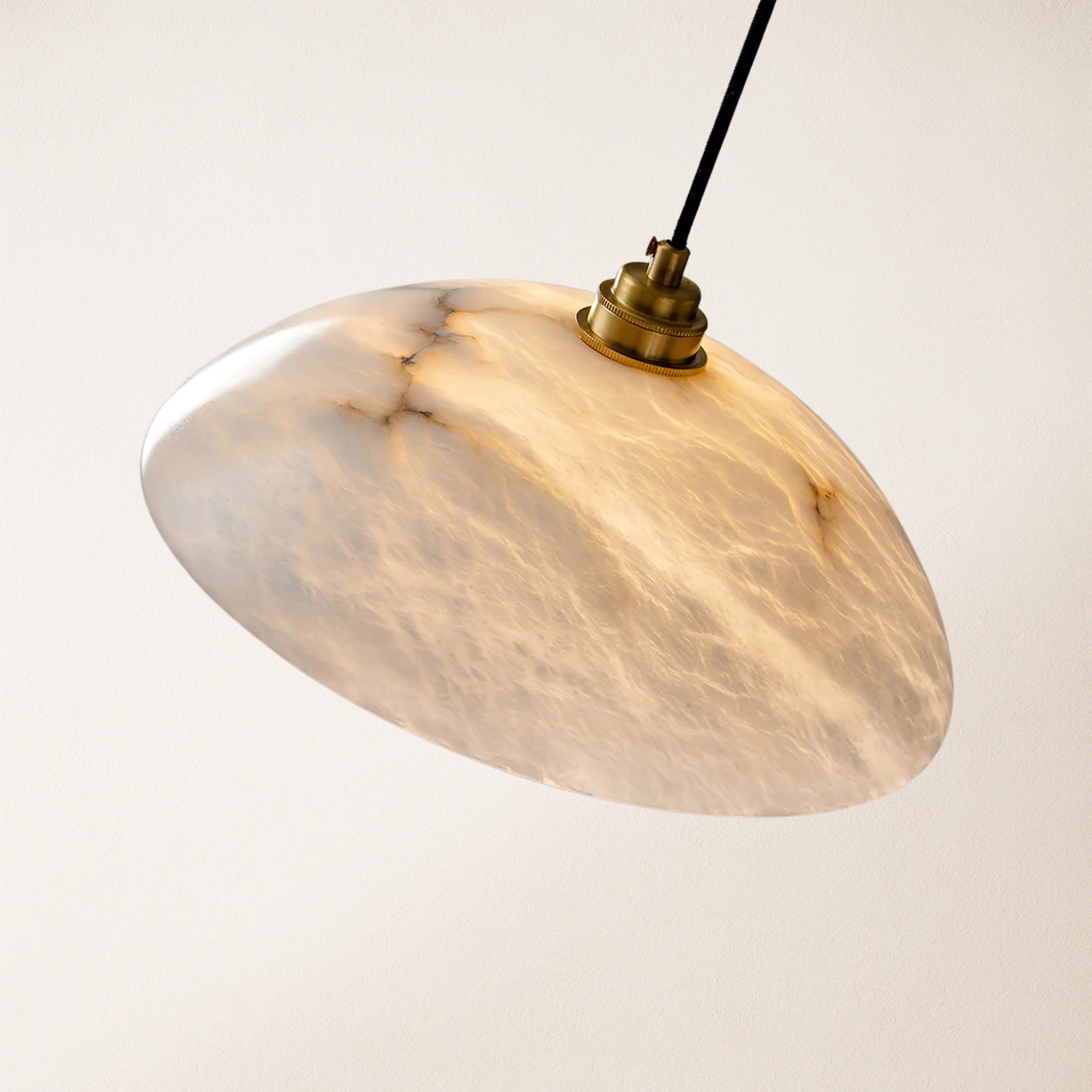 Dadaly Alabaster Modern Small Art Pendant 16"D