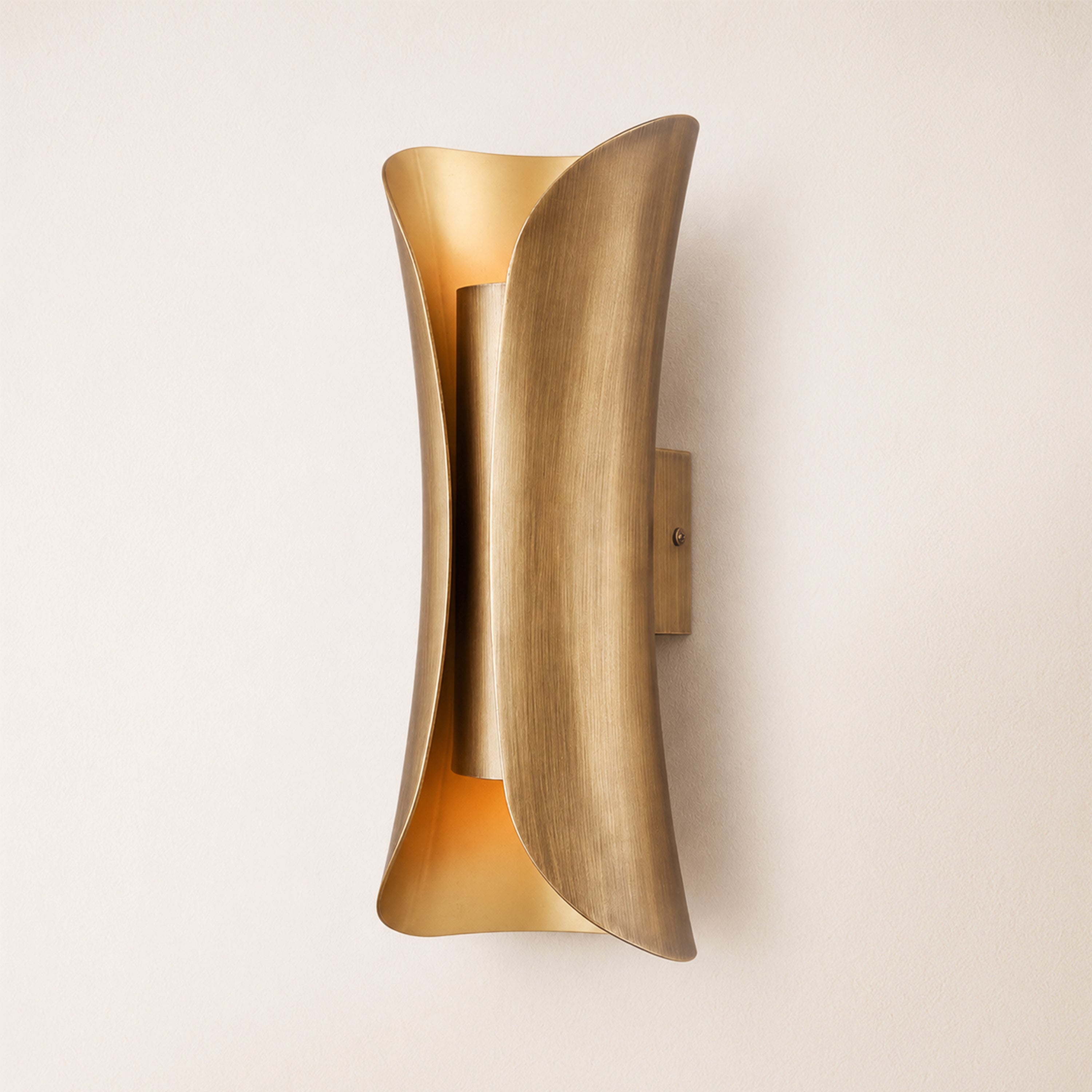 Zephyra Brass Hourglass Wall Sconce