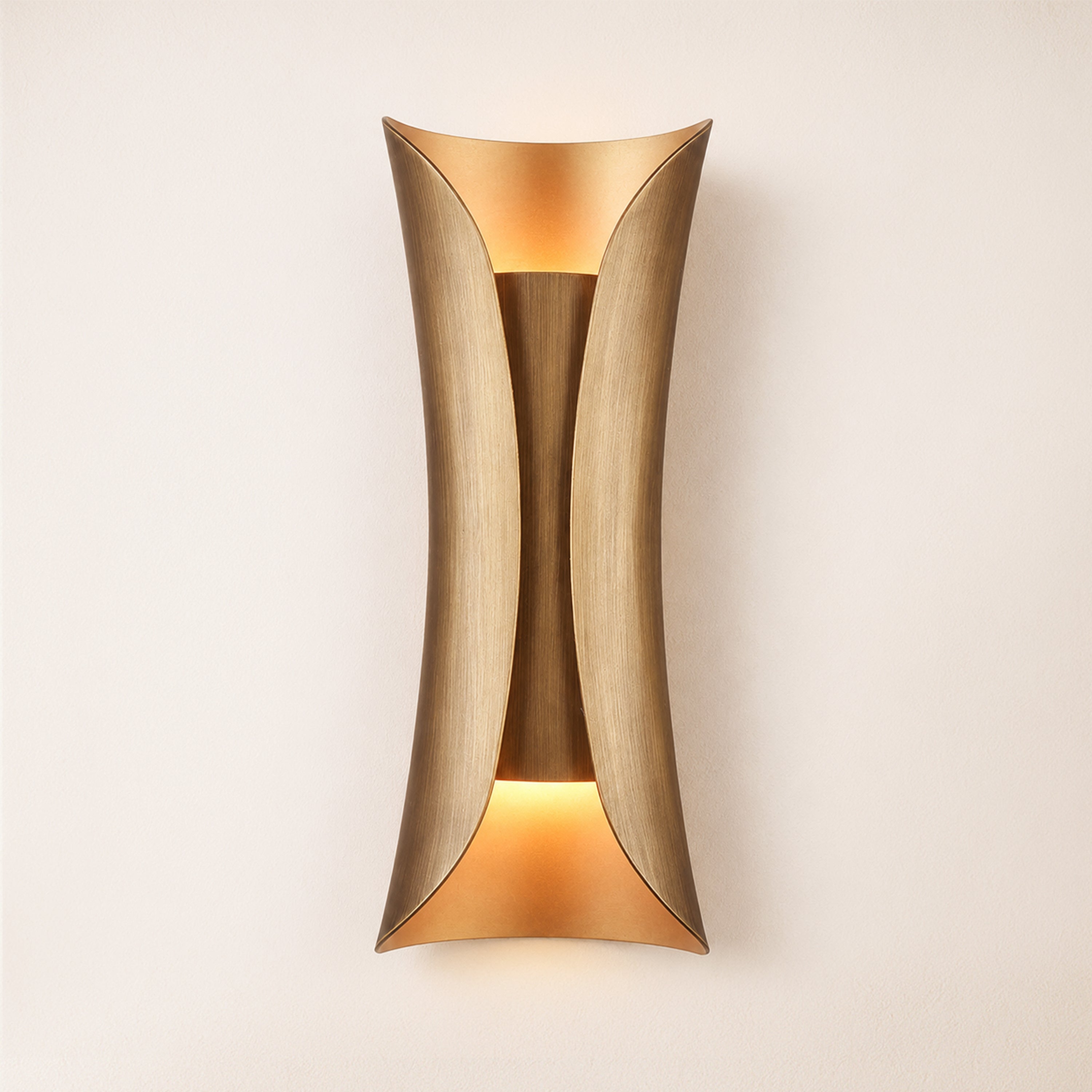Zephyra Brass Hourglass Wall Sconce