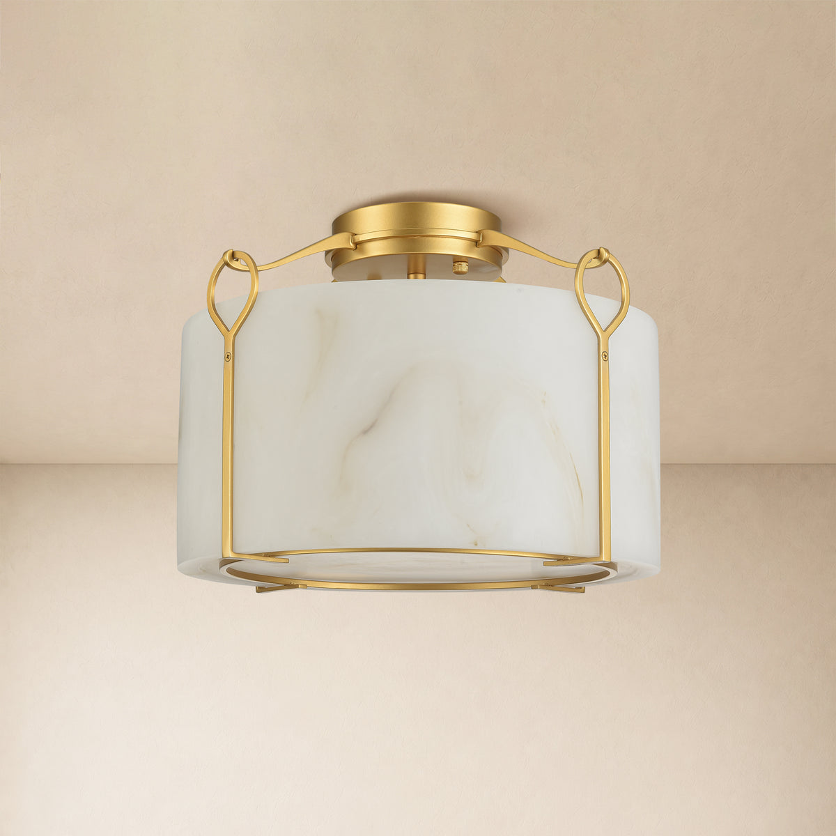 Alora Resin Round Flush Mount