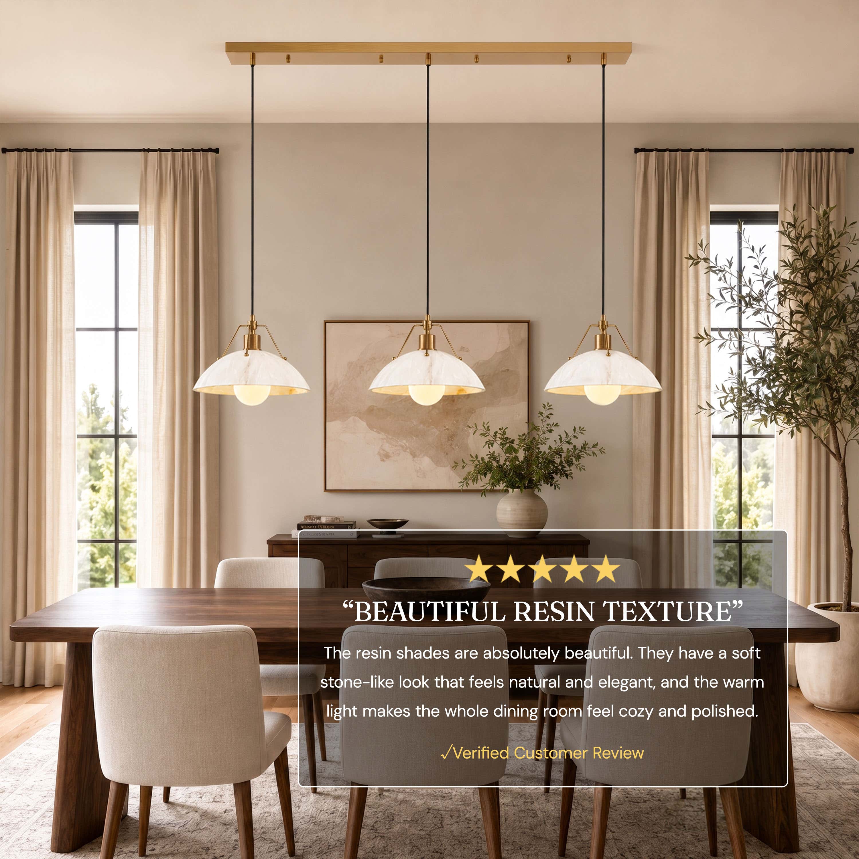 Aurevyn Resin Multi-Light Linear Pendant