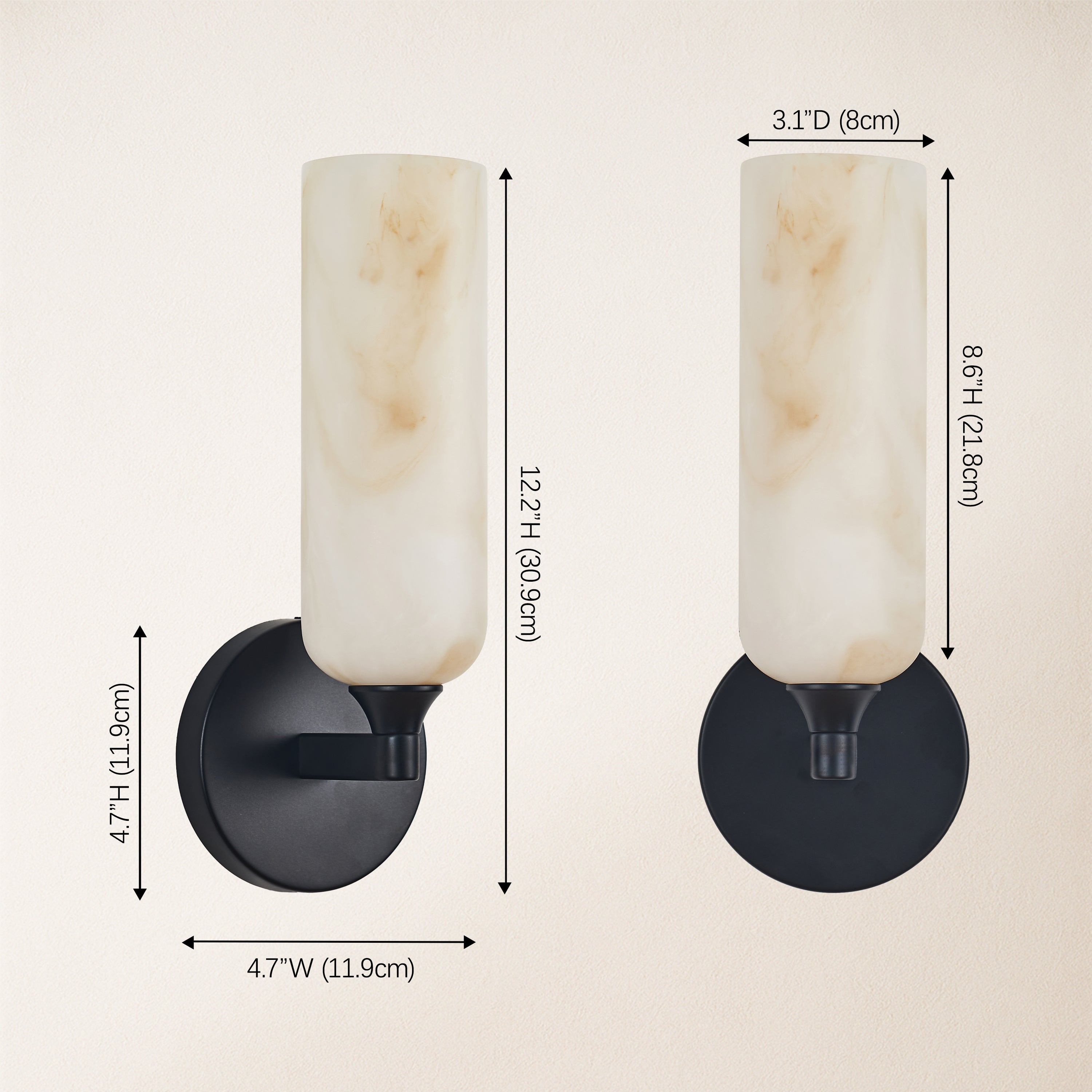 Axis Resin Wall Sconce 12"H size-image