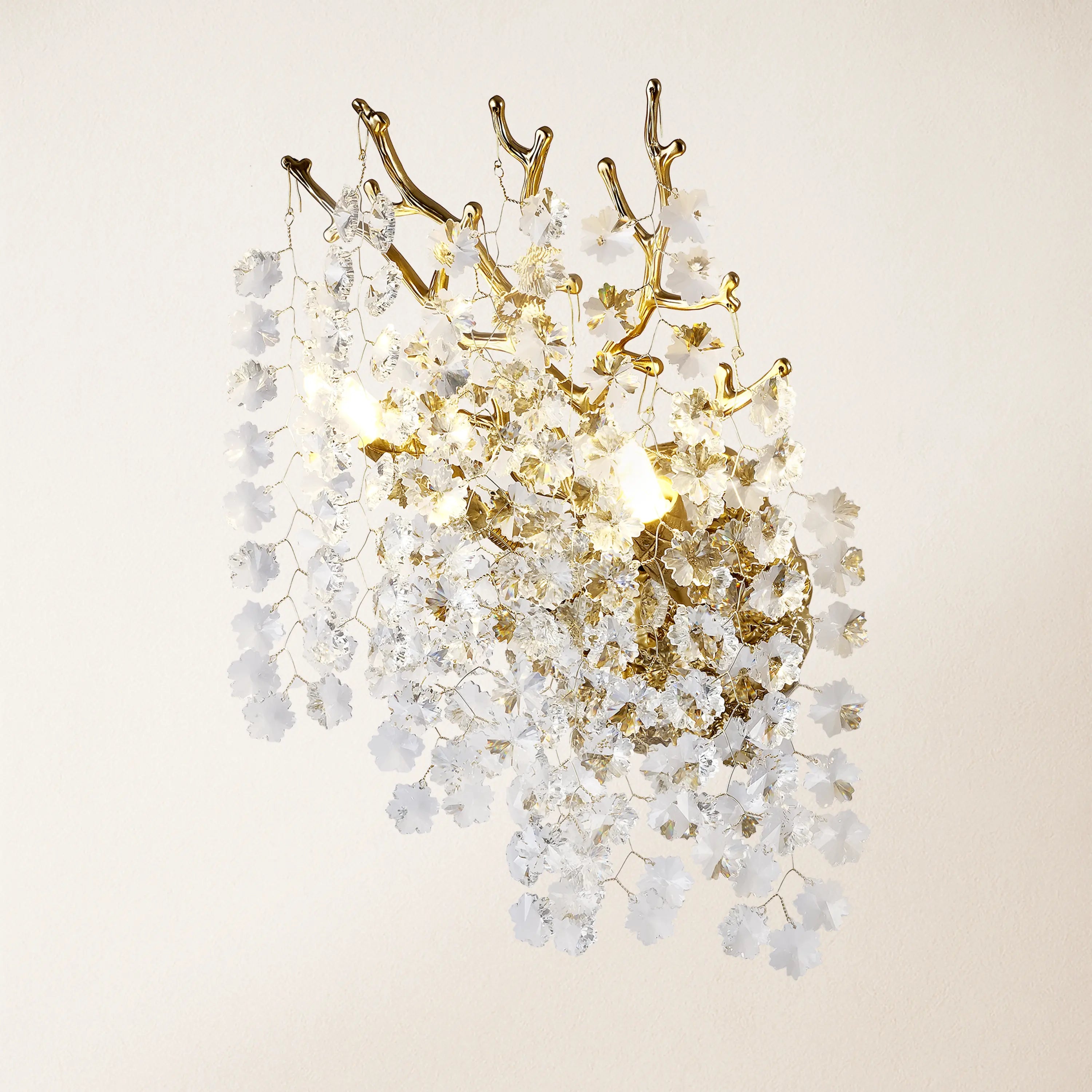 Lustre Branches Crystal Wall Sconce 25cm