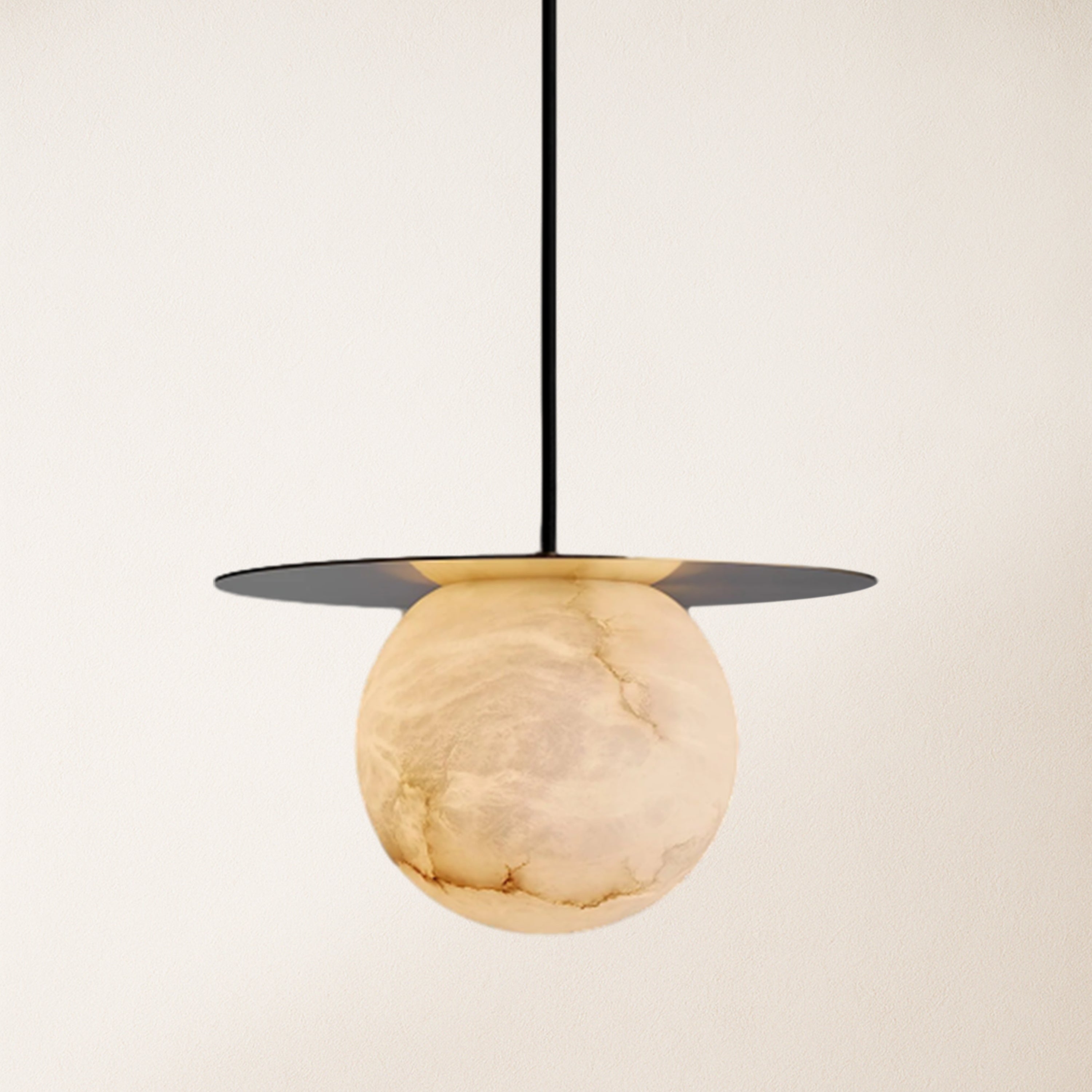 Dadaly Garfield Spanish Alabaster Small Art Bedside Pendant 26cmD