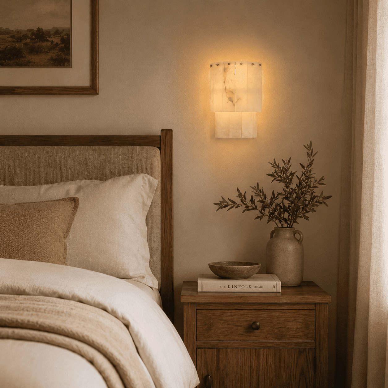 Nivara Alabaster Tiered Wall Sconce
