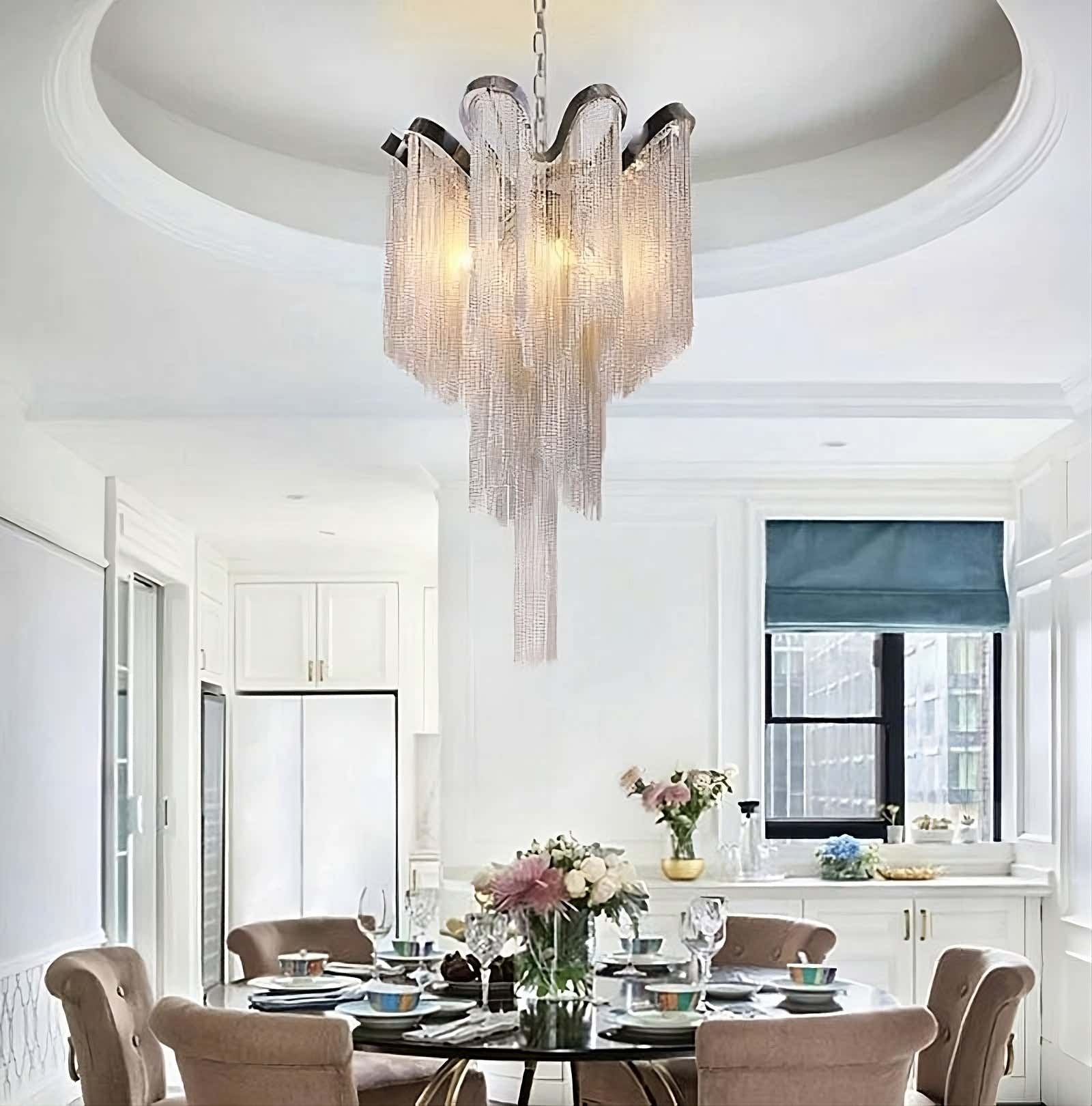 Teresa Cadena Chain Tassel Ceiling Light Fixture