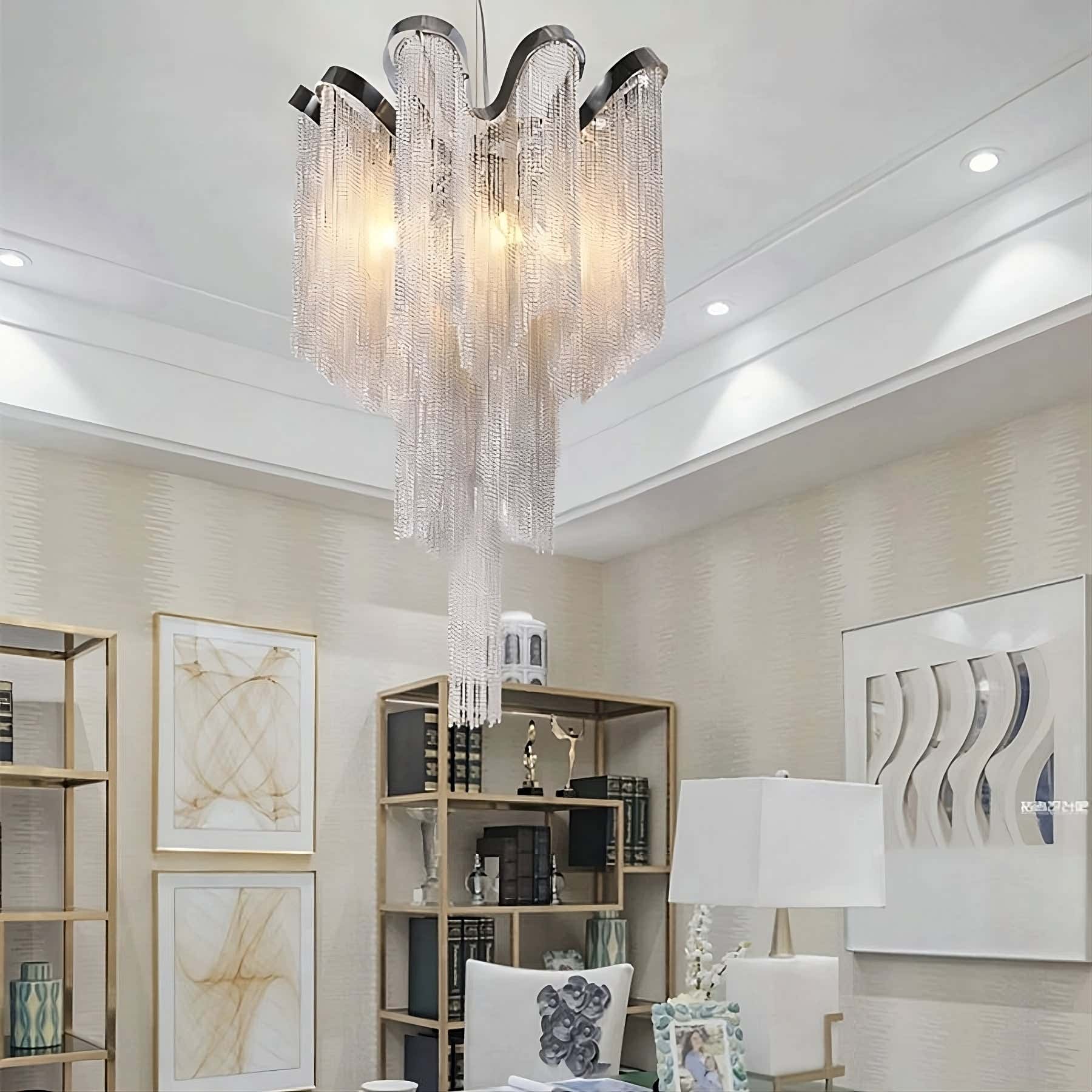 Teresa Cadena Chain Tassel Ceiling Light Fixture