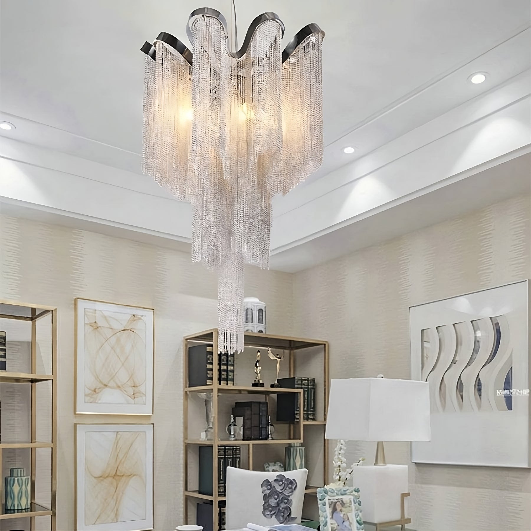 Teresa Cadena Chain Tassel Ceiling Light Fixture