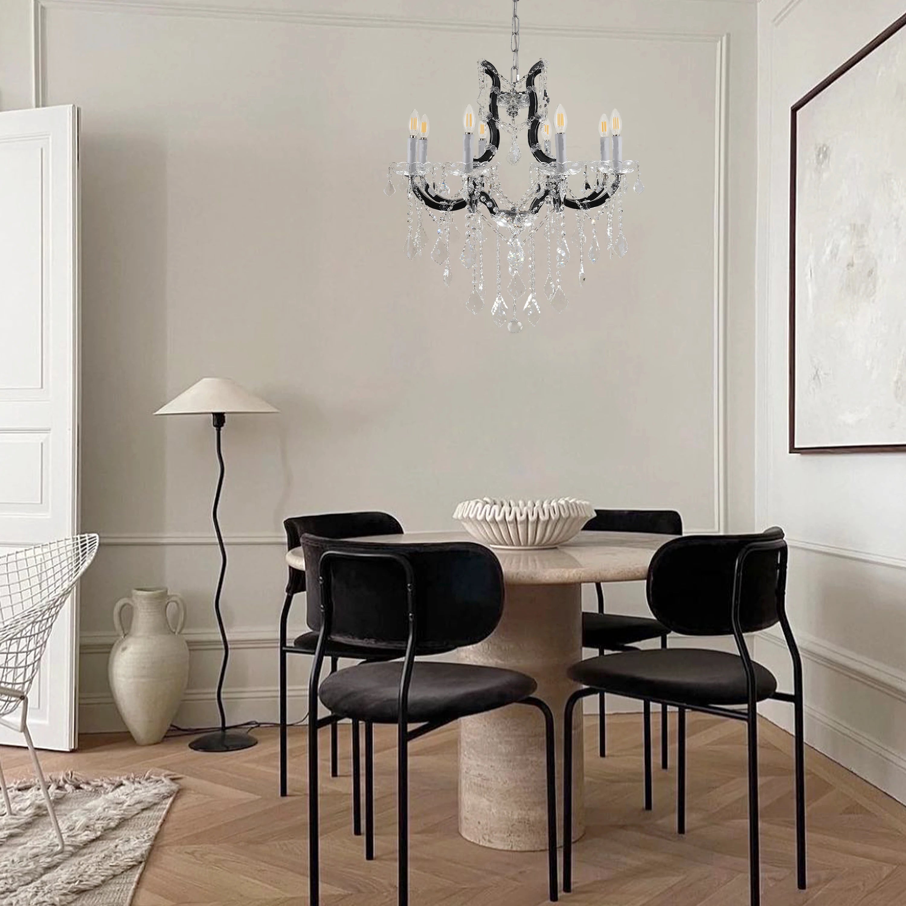 Roco Crystal Classical Round Chandelier 46cm D