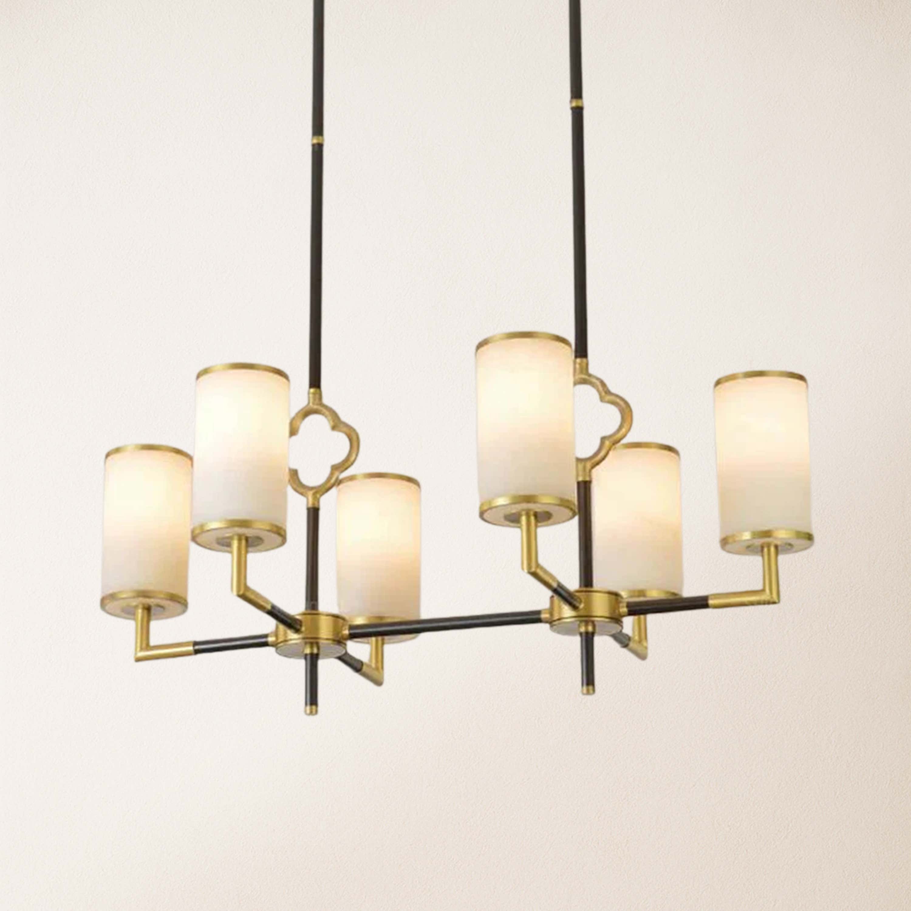 Moral Multi-layer Branda Alabaster Round chandelier 81cm L