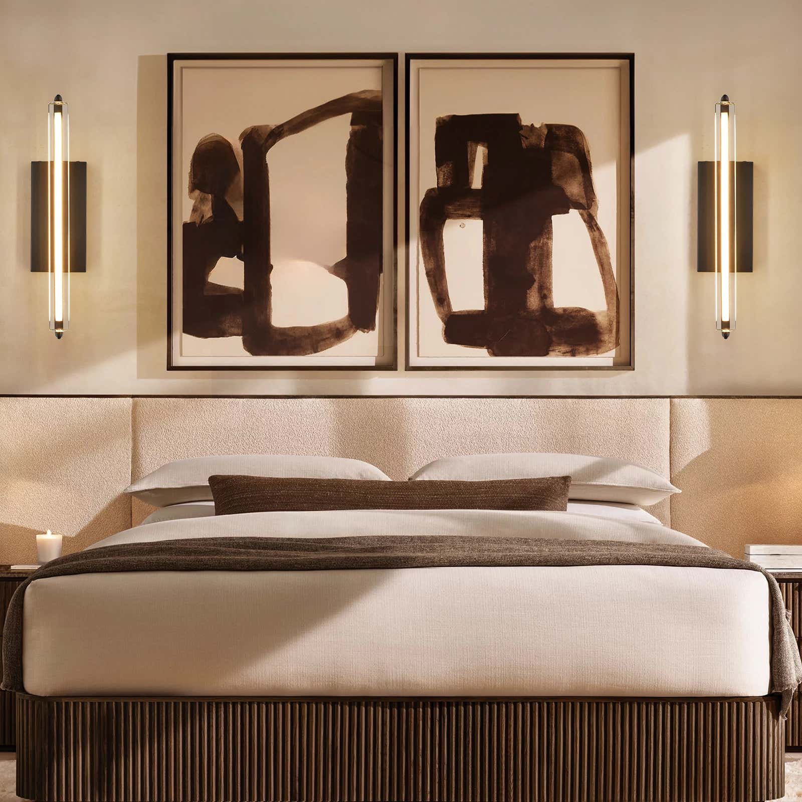 Clara Glow Crystal Single Wall Sconce 19"