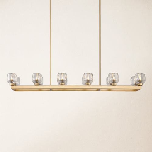 Vellum Rectangular Chandelier 150cm L