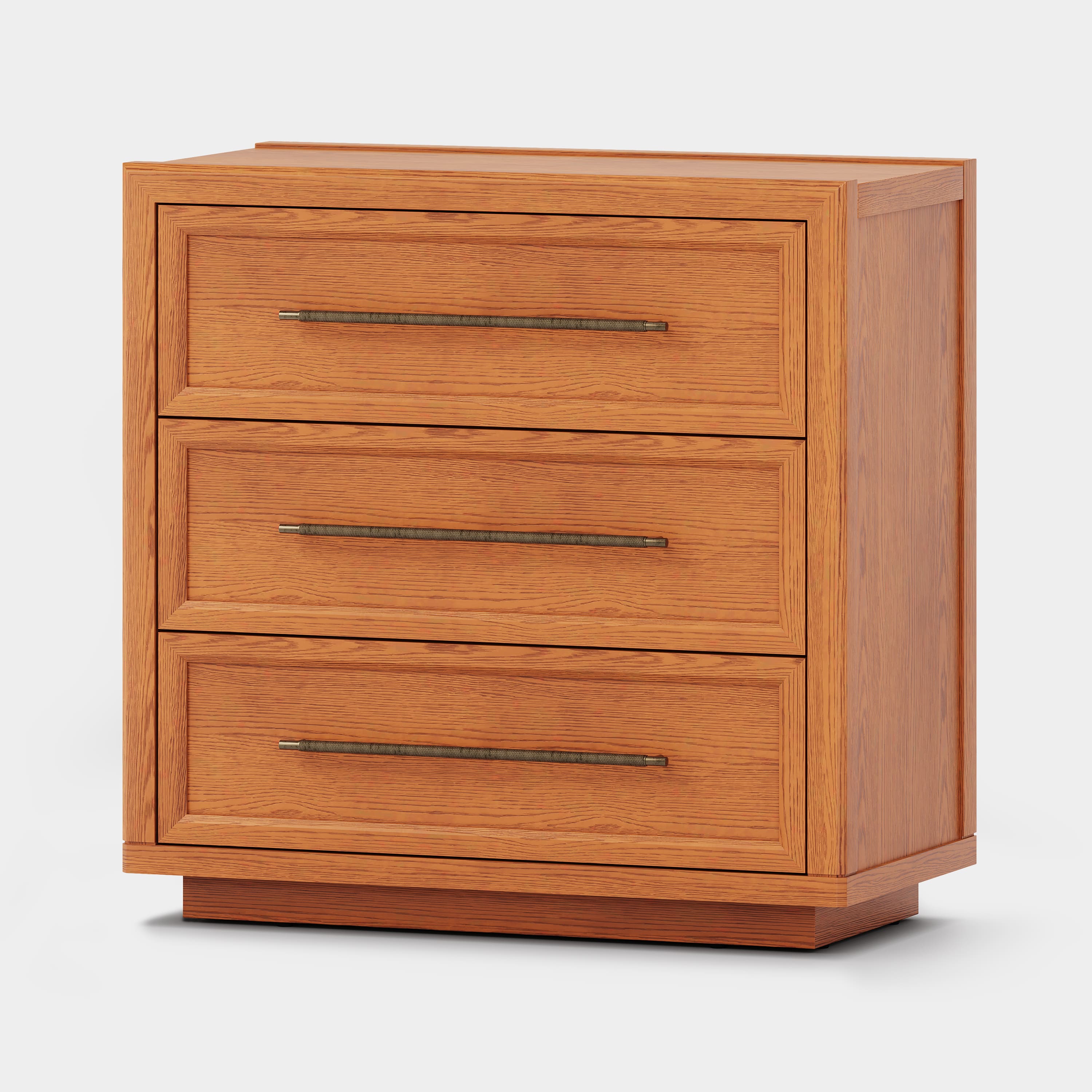 Alvar 61″ Oak 6-Drawer Chest(Set of 2)