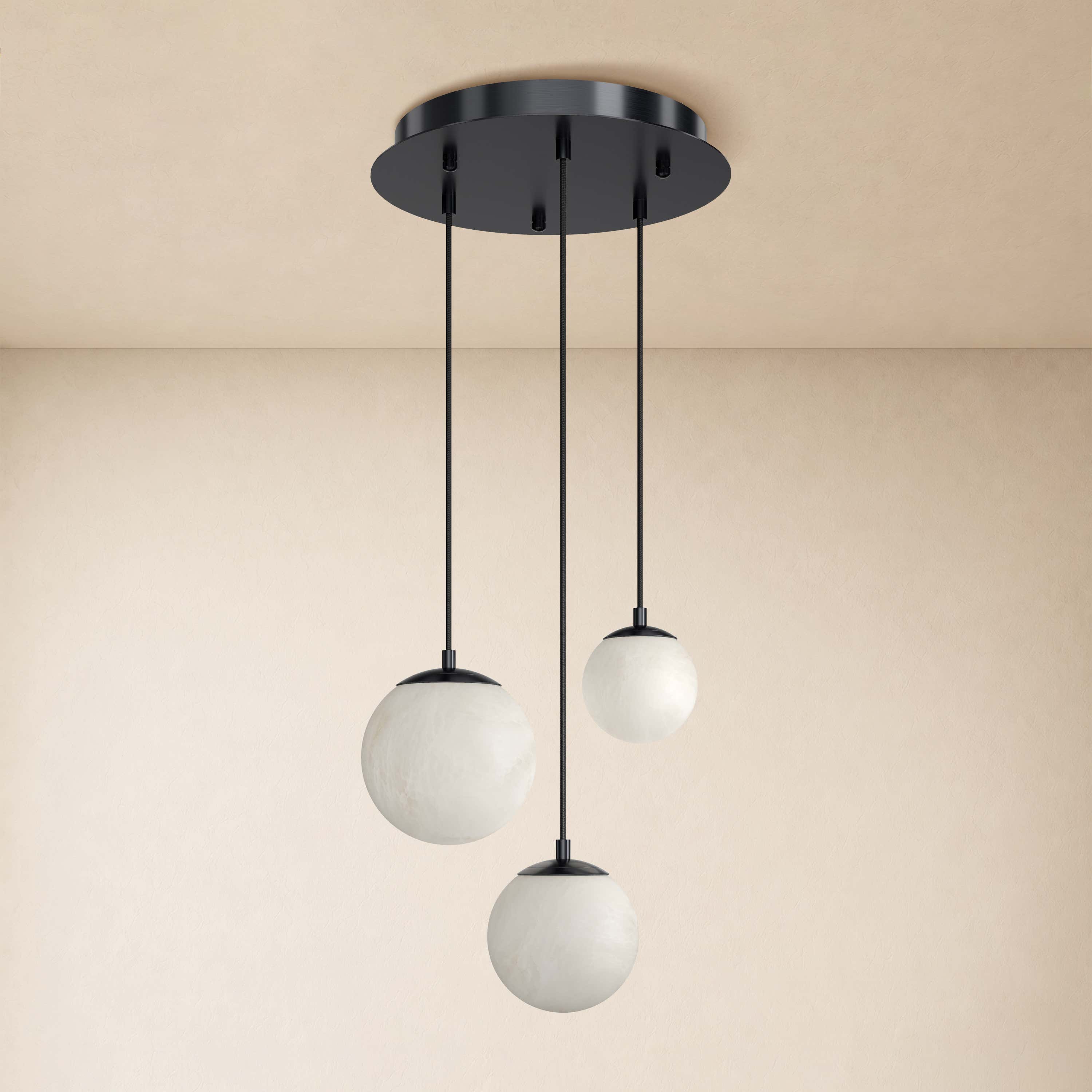 Elviora Resin Globe Round Chandelier