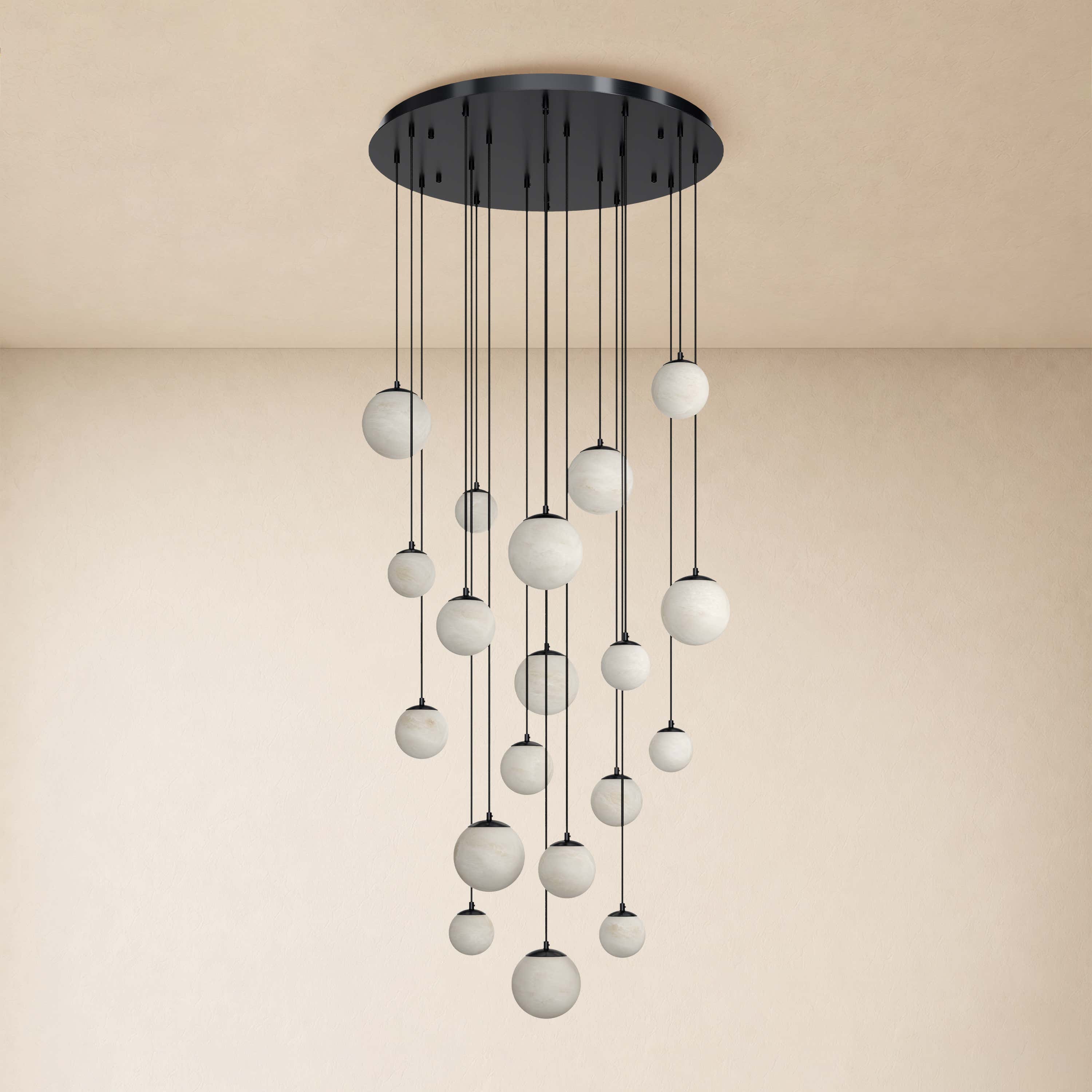 Elviora Resin Globe Round Chandelier