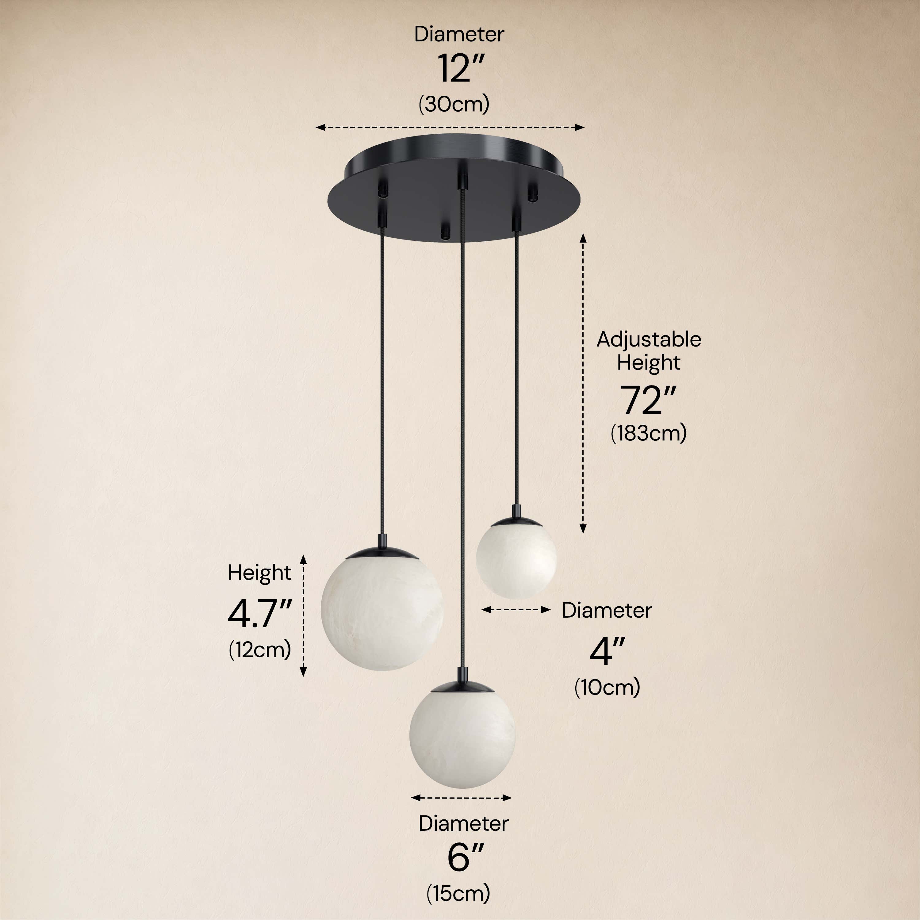 Elviora Resin Globe Round Chandelier