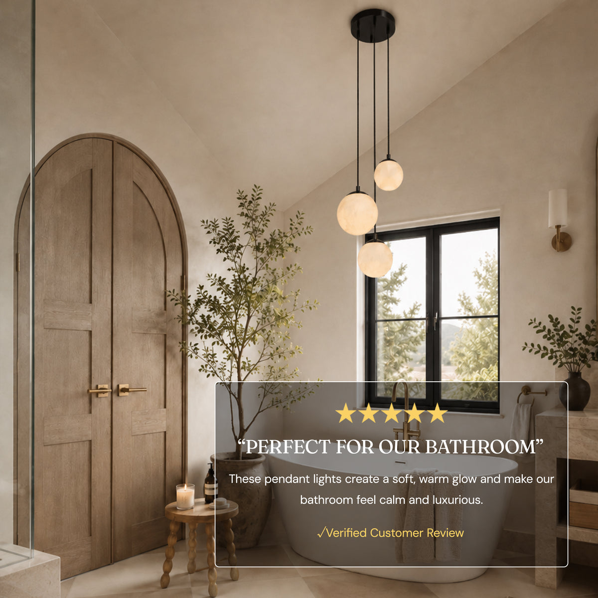 Elviora Resin Globe Round Chandelier