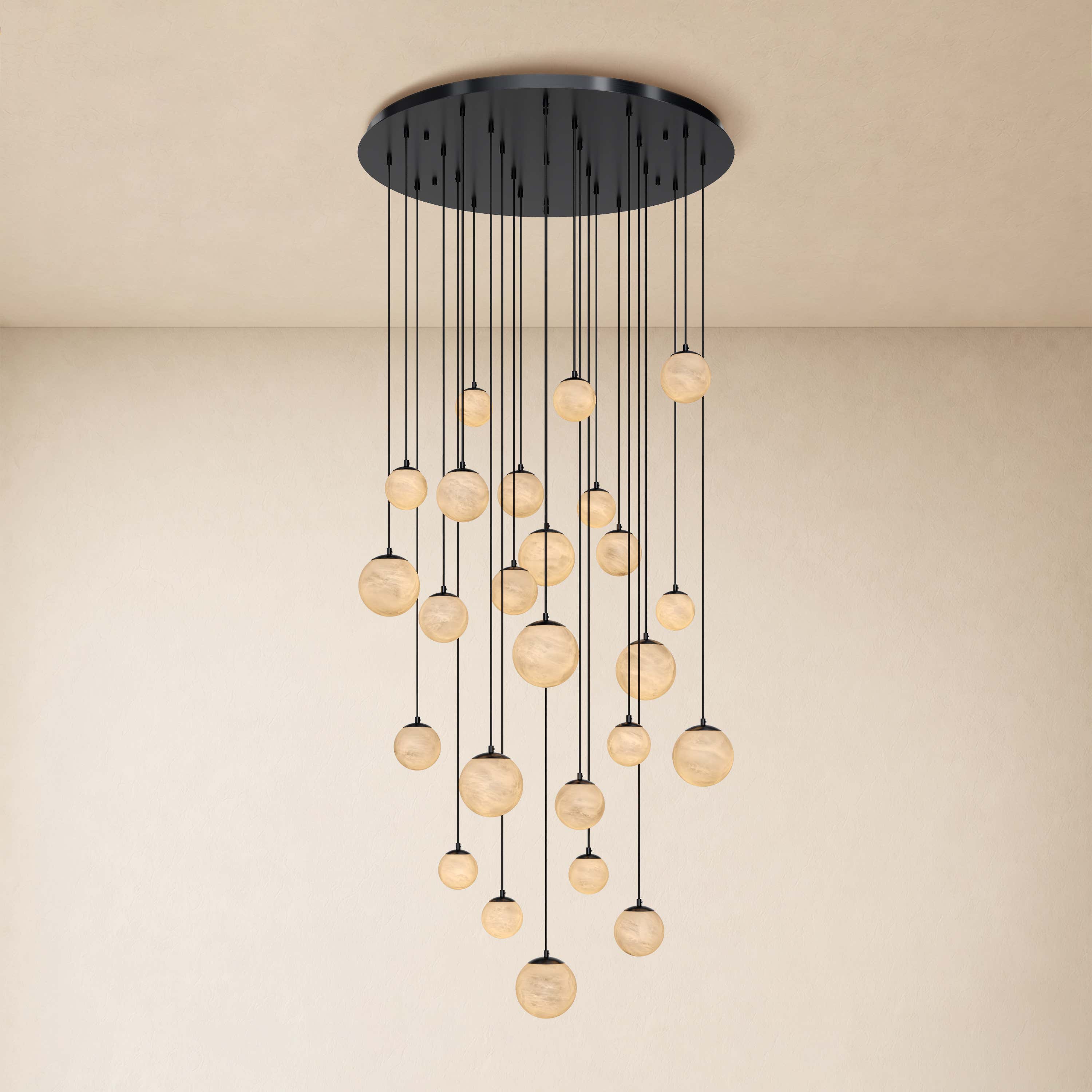 Elviora Resin Globe Round Chandelier