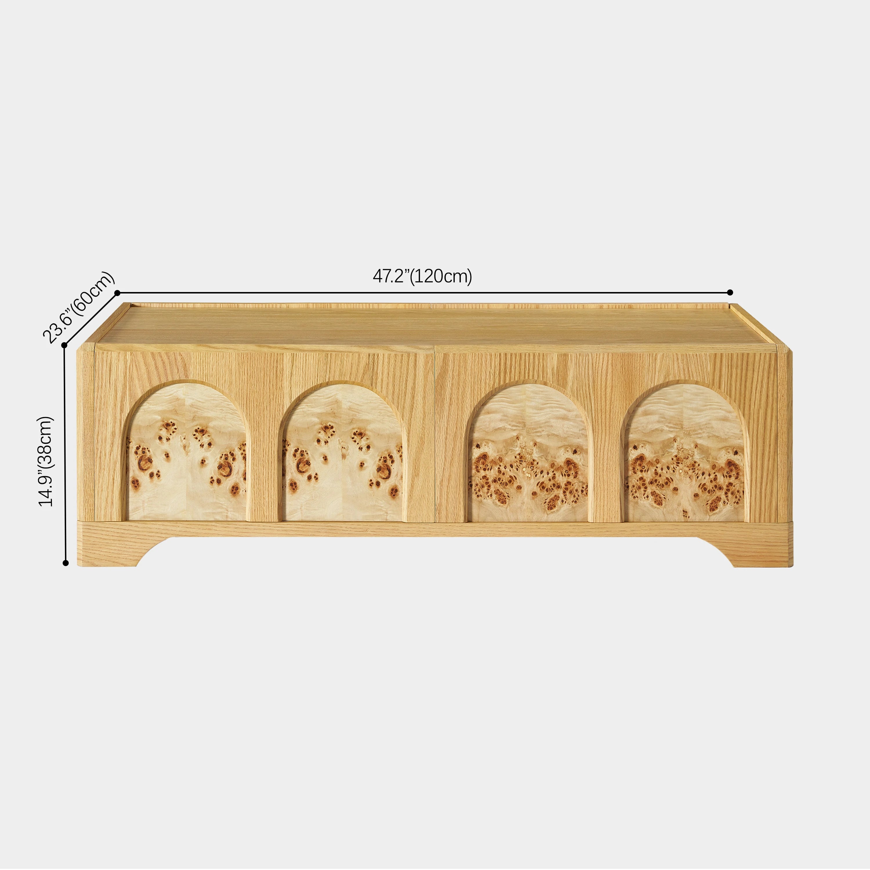 Aurora Oak Coffee Table 47.2"