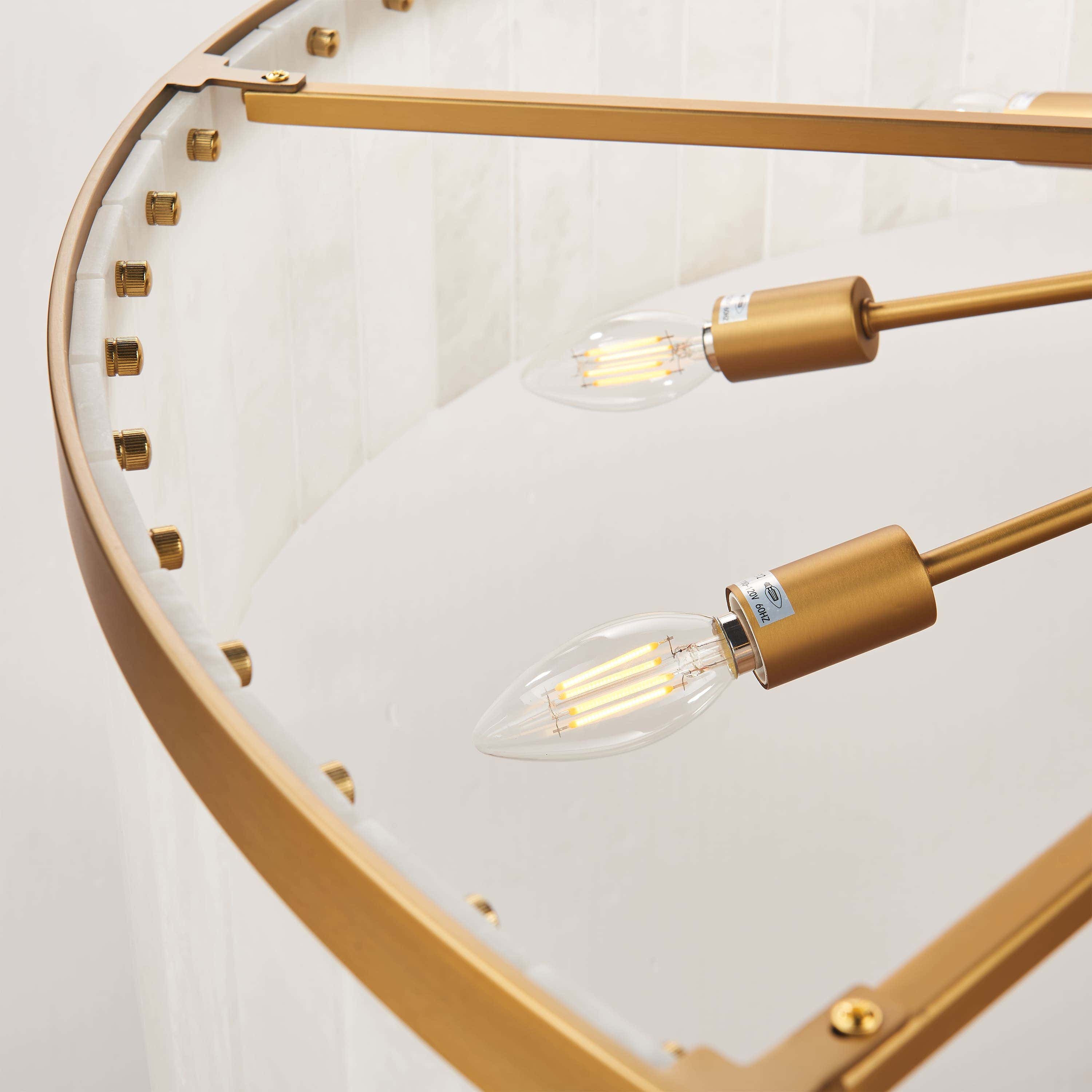 Janina Alabaster Round Chandelier 105cm D