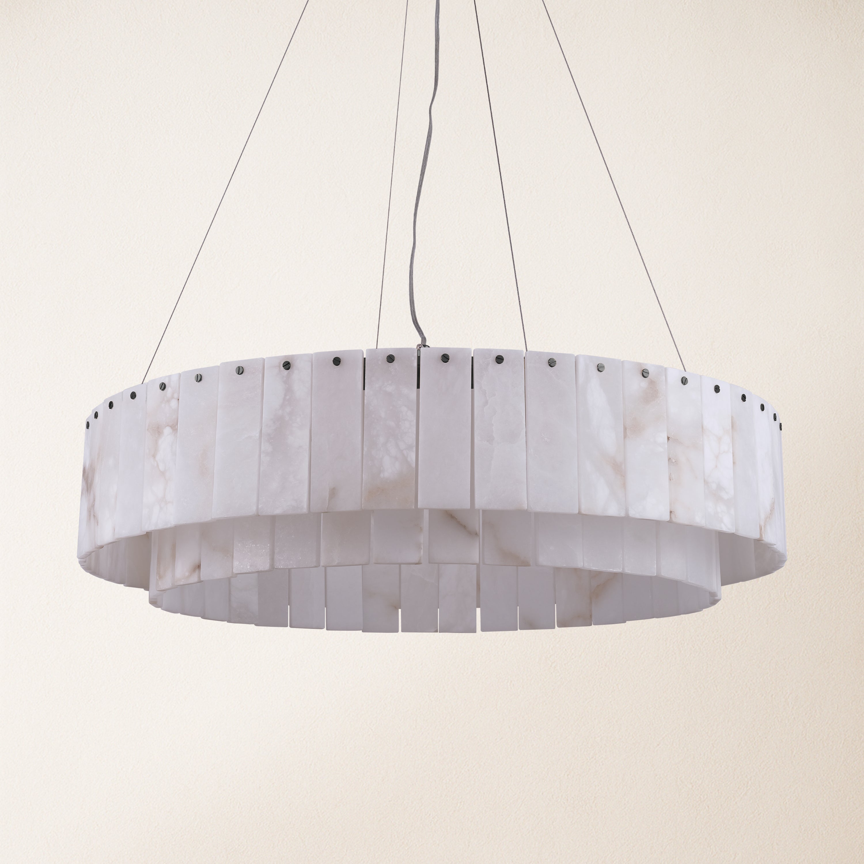Sawyer Alabaster Round Chandelier 32"