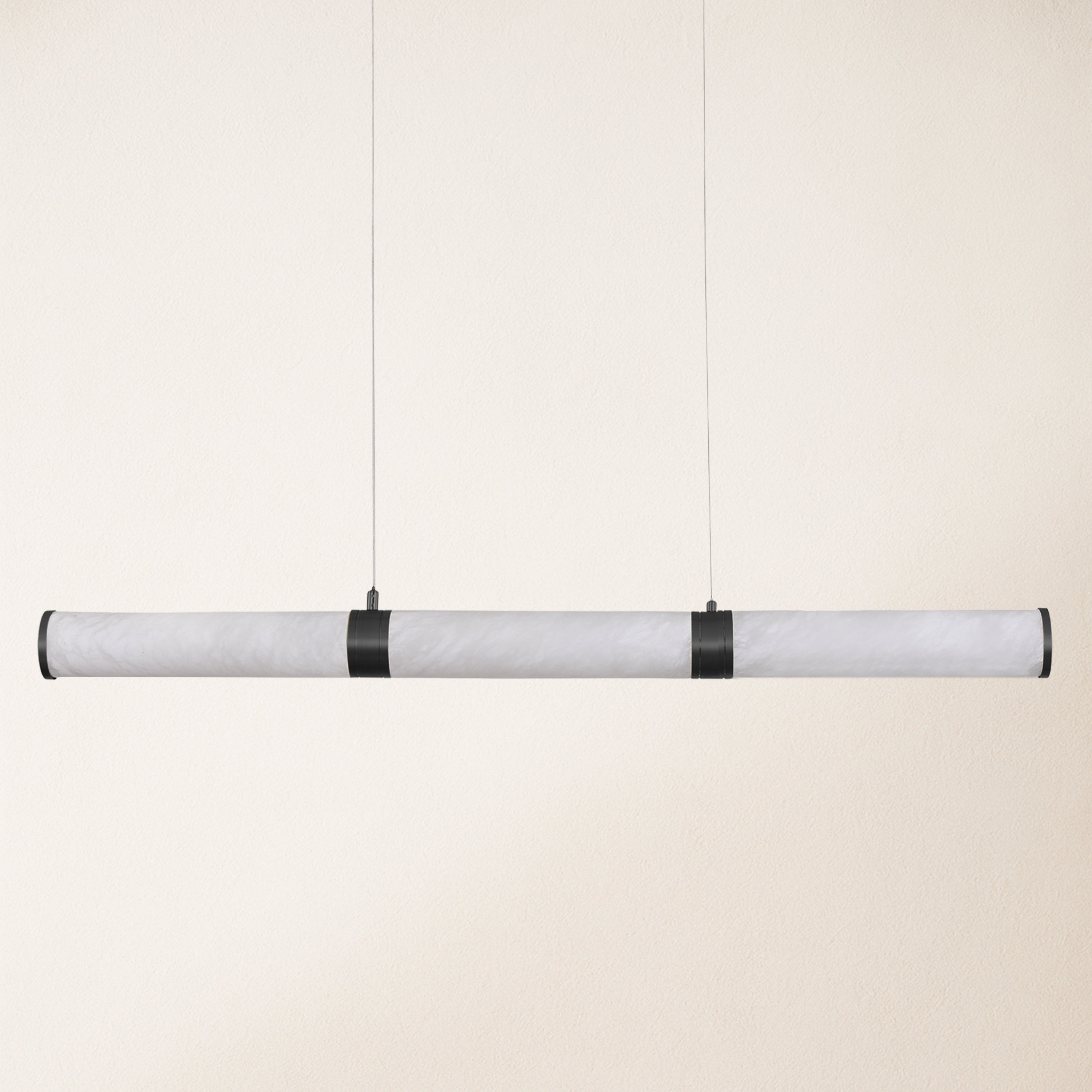 Sylvia Alabaster Linear Chandelier 47"