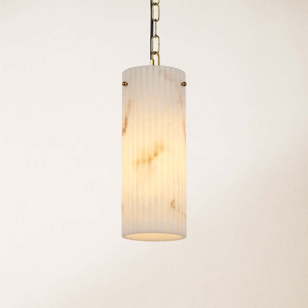 Luminare Resin Fluted Pendant 5" #Finish_Brass