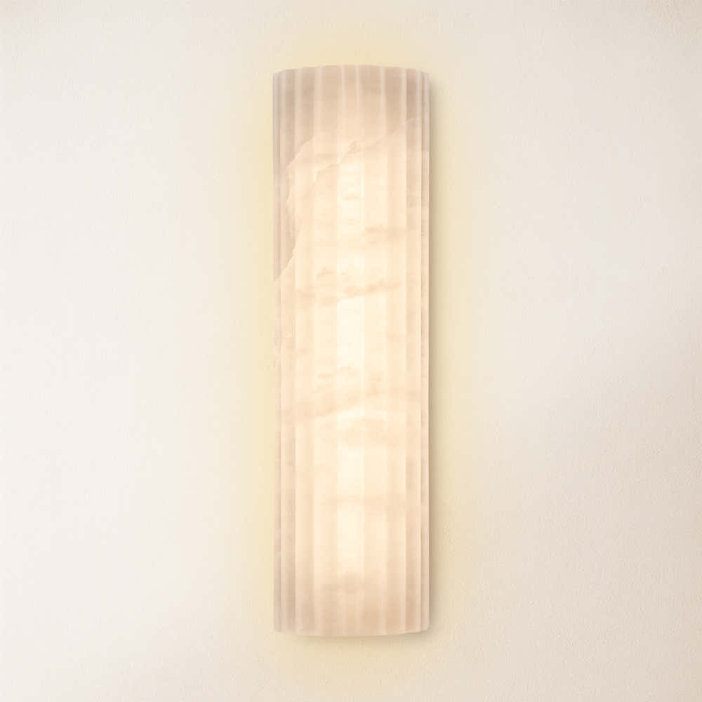 Luminare Resin Fluted Wall Sconce 12"H #Finish_Black