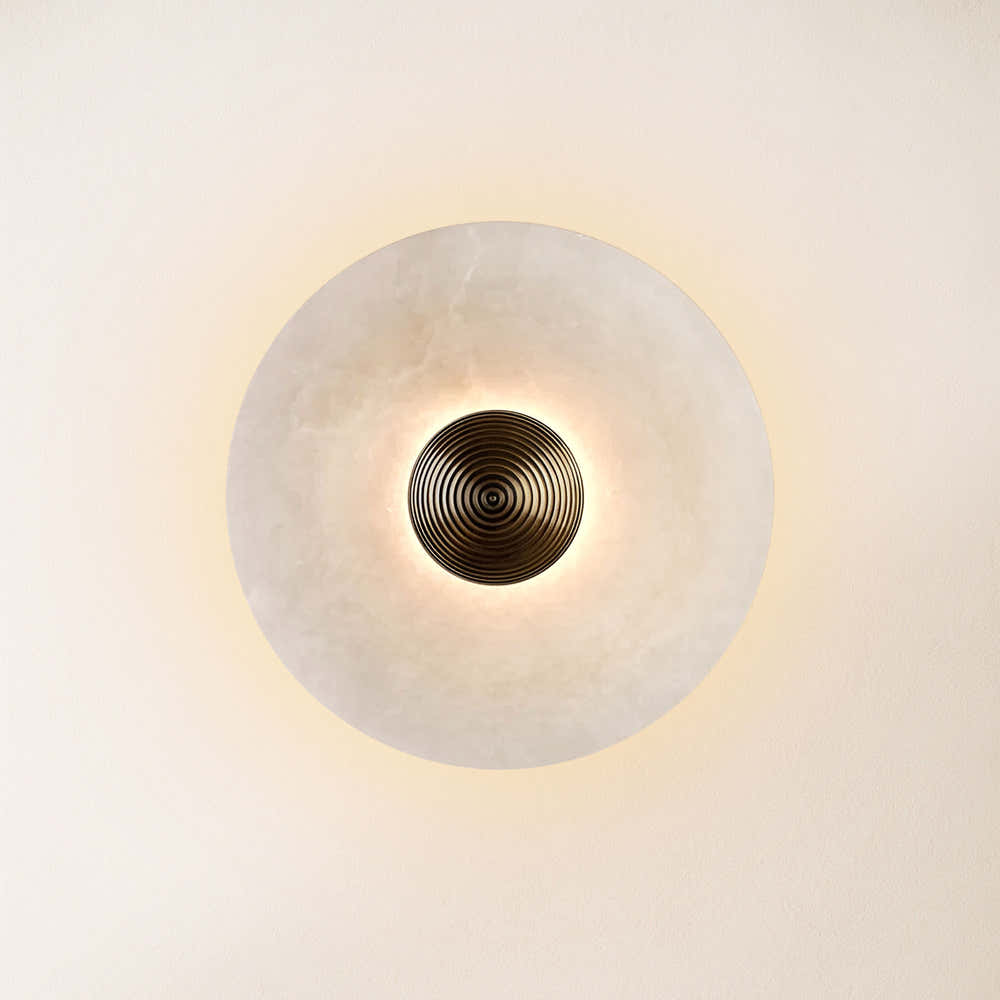 Miles Alabaster Wall Lamp 25cm D