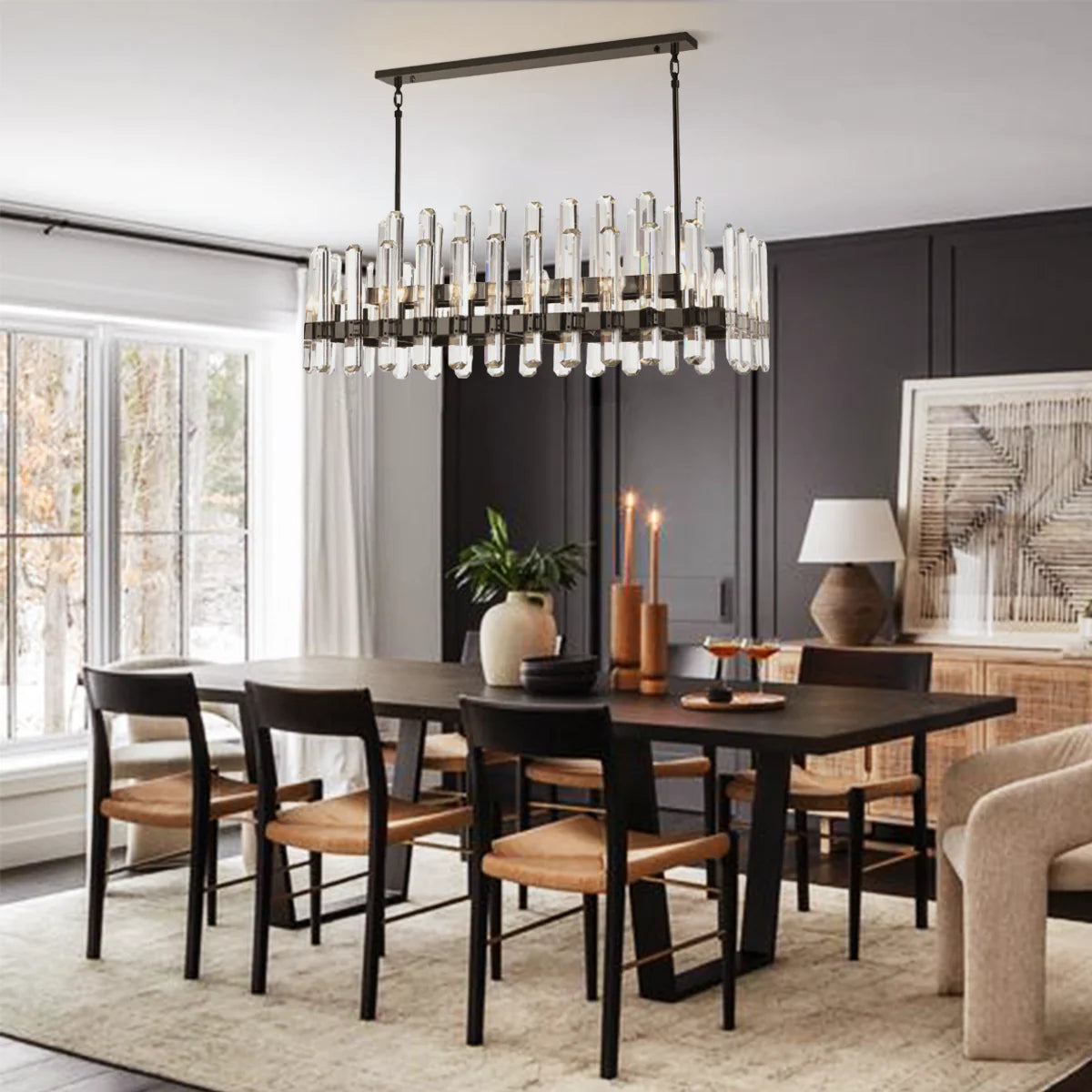 Clarion Rectangular Chandelier 122 cm L