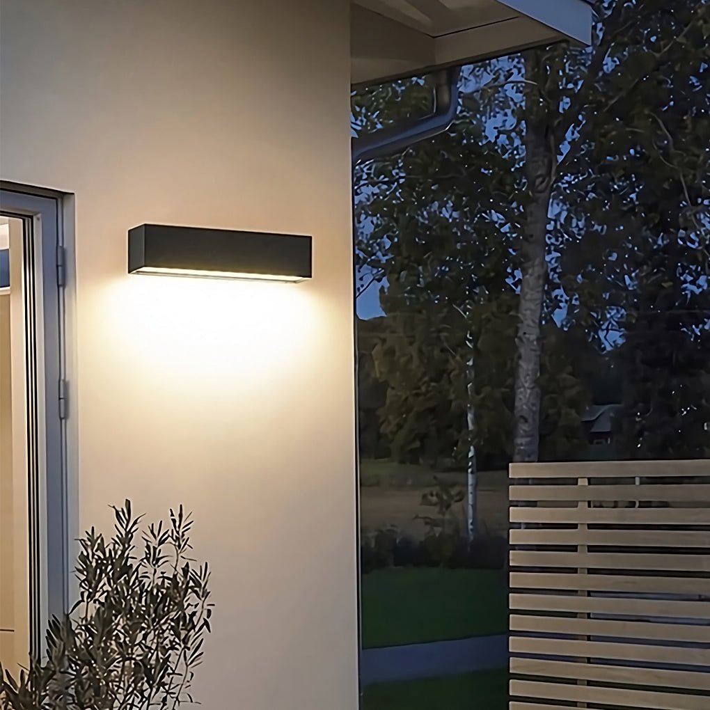 Hailguard Matte Rectangle LED Outdoor Wall Light